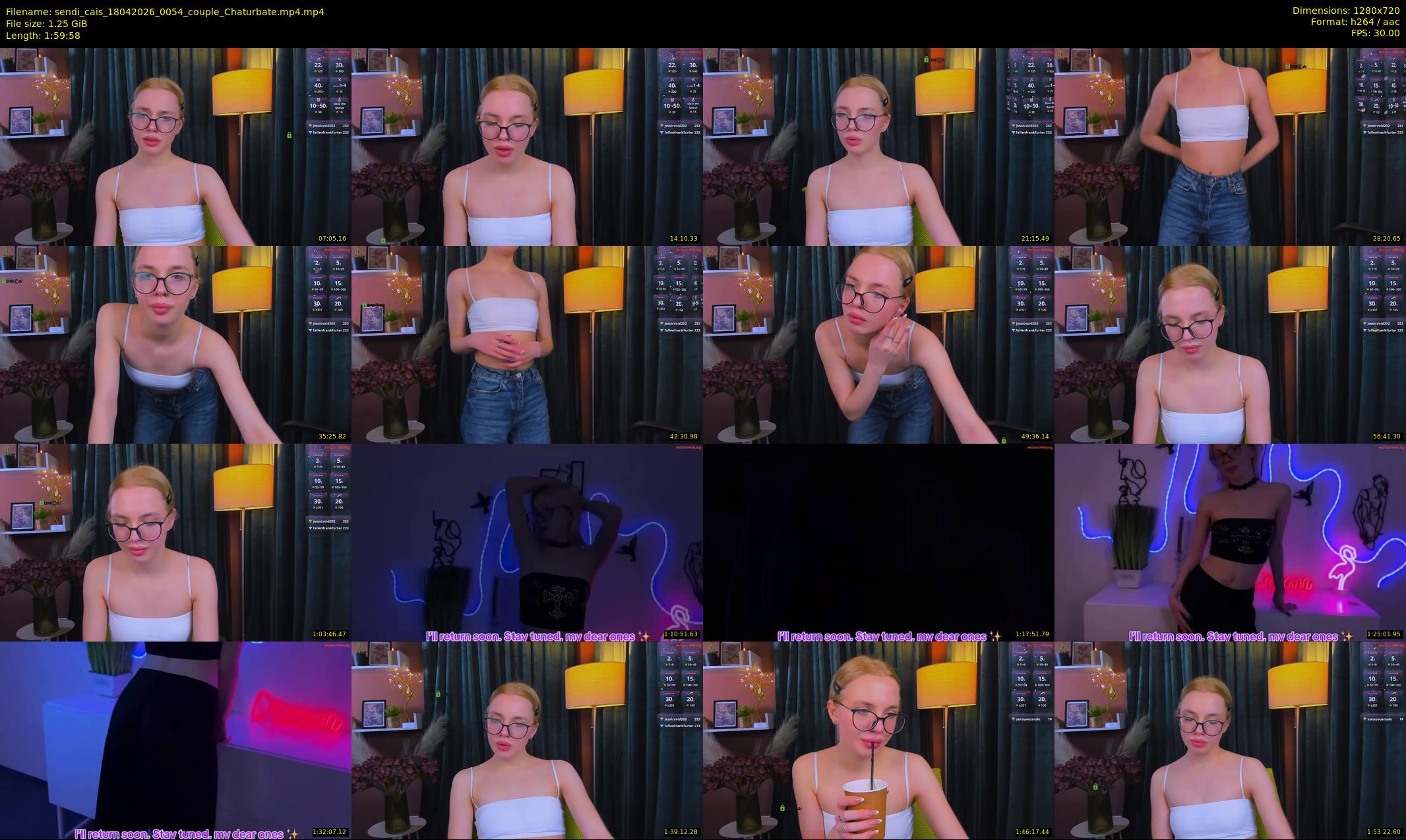 sendi_cais — 120 minute Chaturbate female cam show recording, 720p, Apr 18, 2026