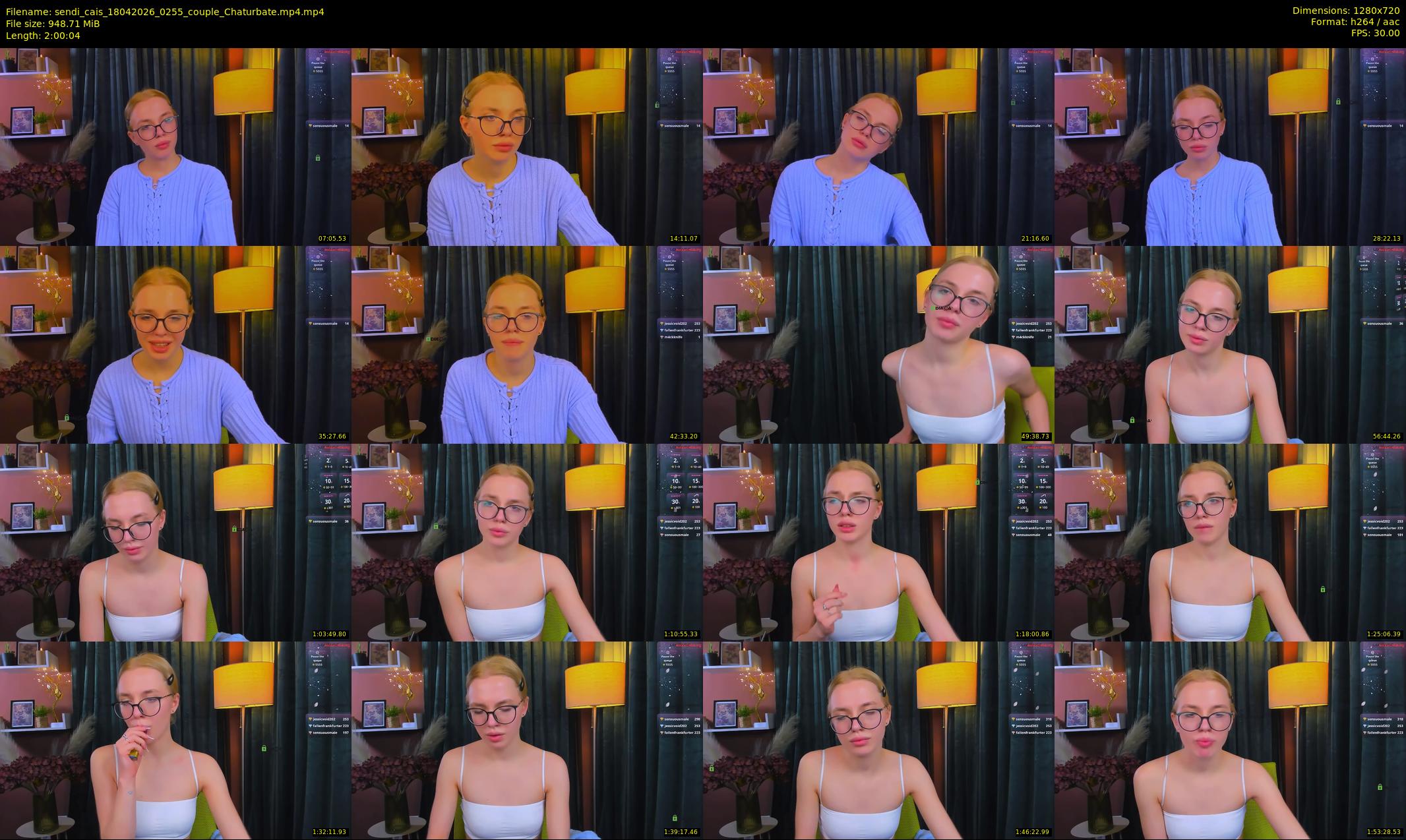sendi_cais — 121 minute Chaturbate female cam show recording, 720p, Apr 18, 2026