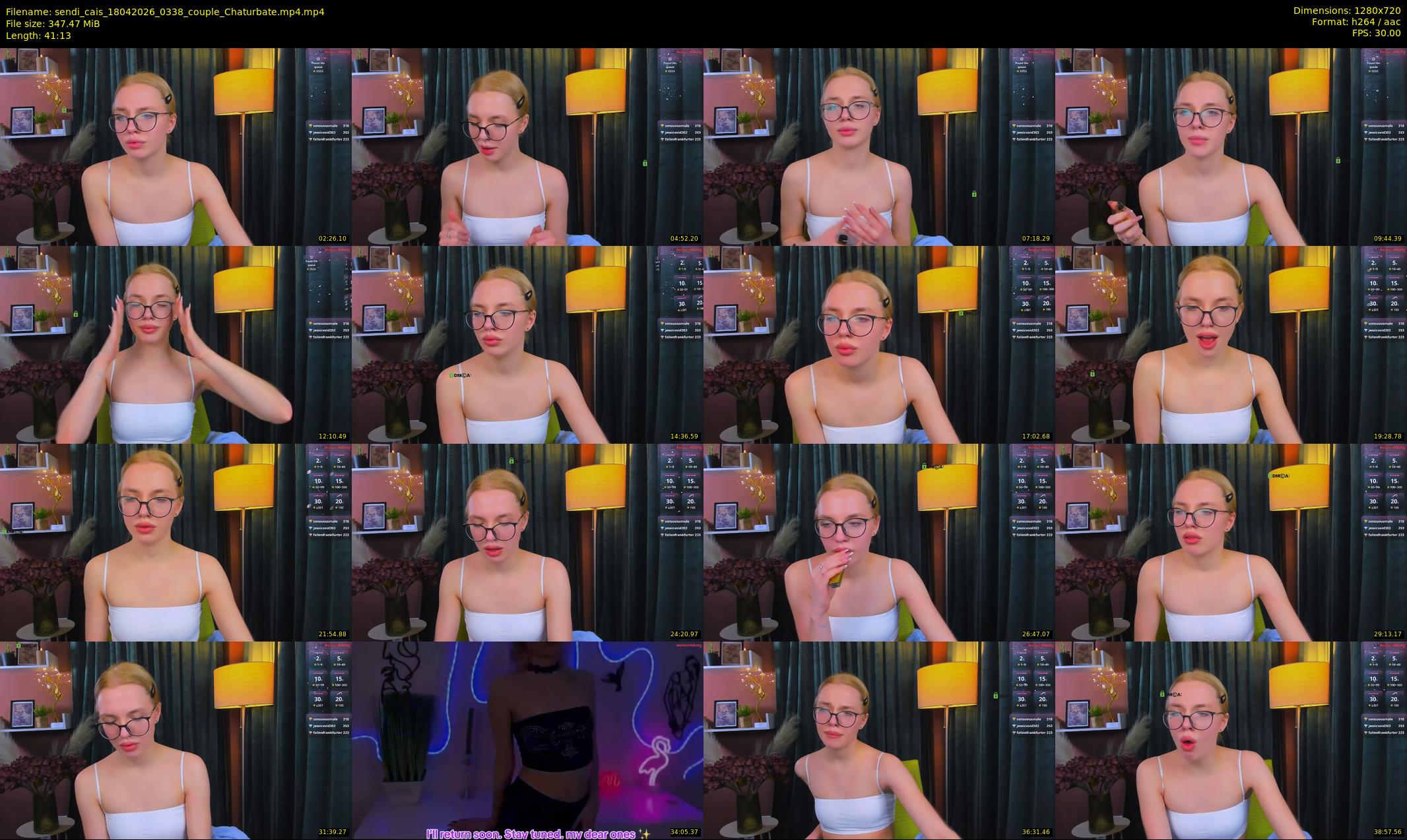 sendi_cais — 42 minute Chaturbate female cam show recording, 720p, Apr 18, 2026