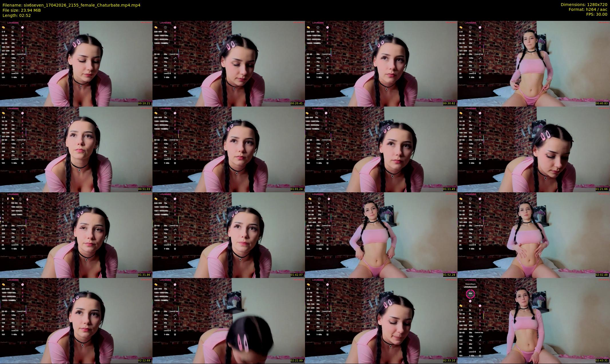 six6seven — 3 minute Chaturbate female cam show recording, 720p, Apr 17, 2026