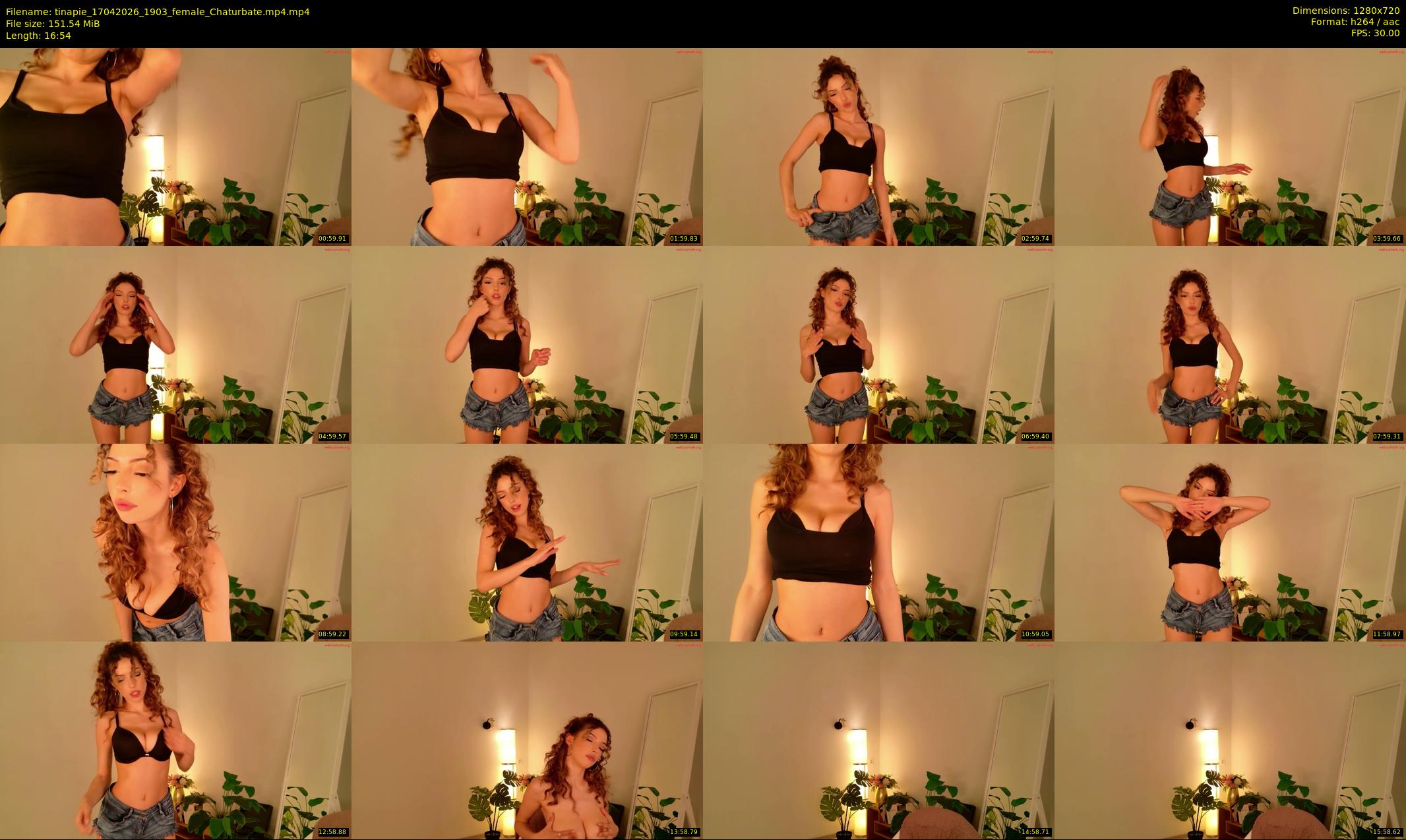 tinapie — 17 minute Chaturbate female cam show recording, 720p, Apr 17, 2026