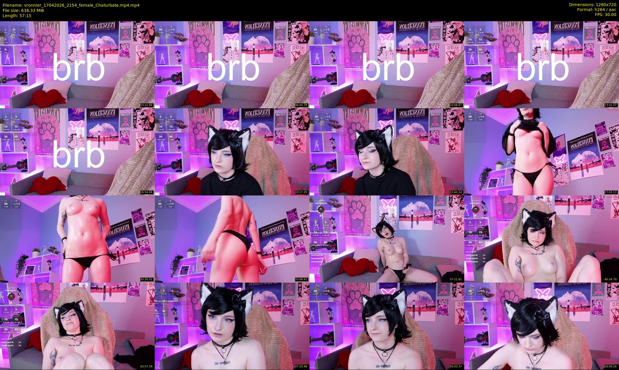 vronnier — 58 minute Chaturbate female cam show recording, 720p, Apr 17, 2026