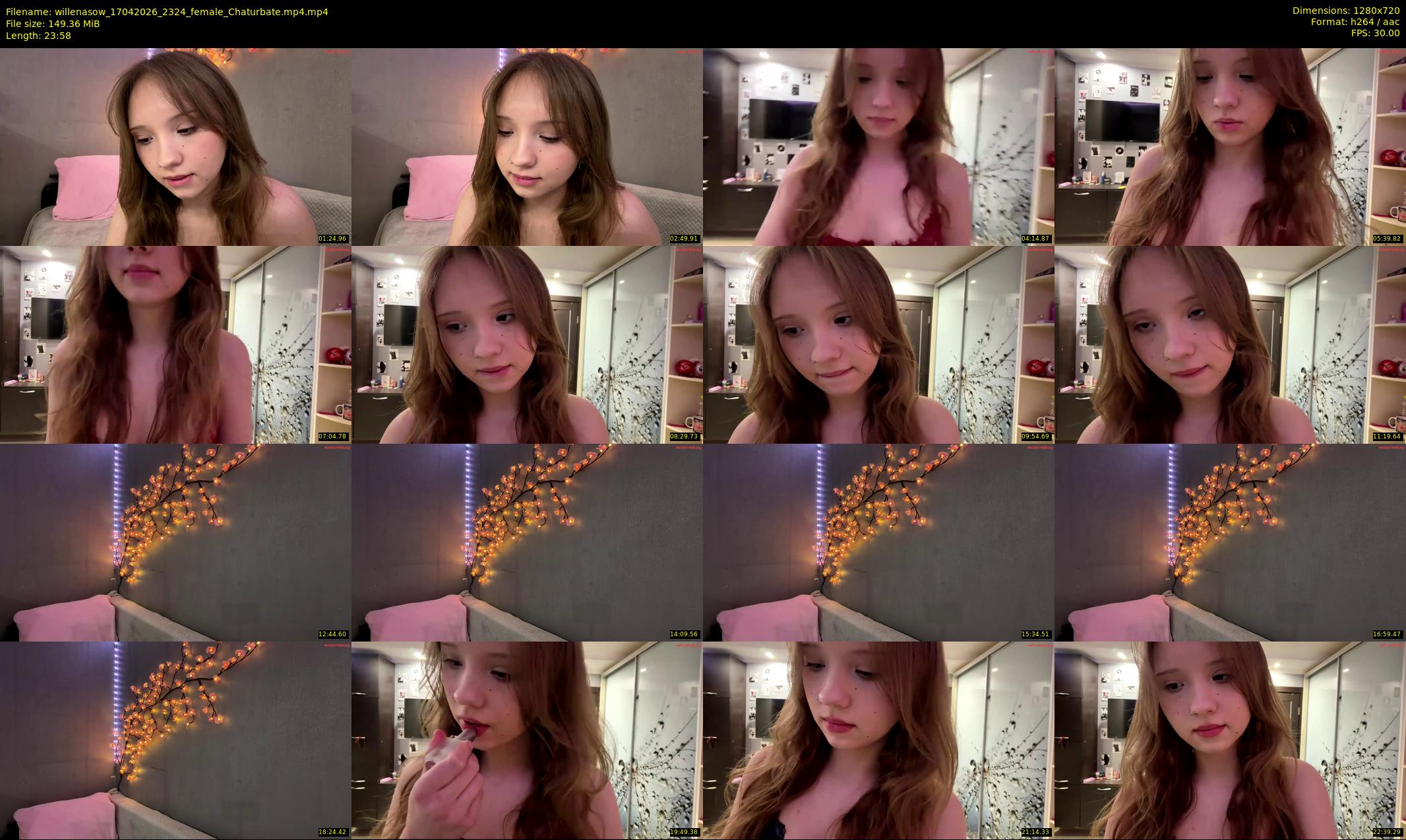 willenasow — 24 minute Chaturbate female cam show recording, 720p, Apr 17, 2026