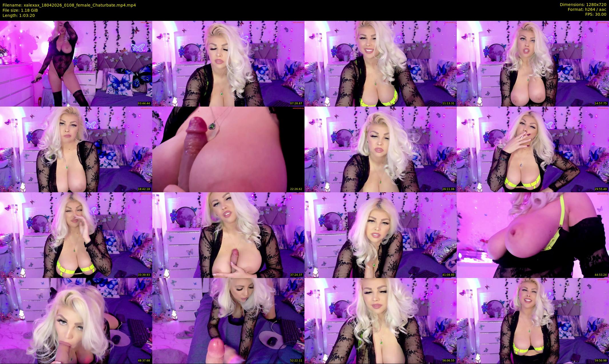 xalexax — 64 minute Chaturbate female cam show recording, 720p, Apr 18, 2026