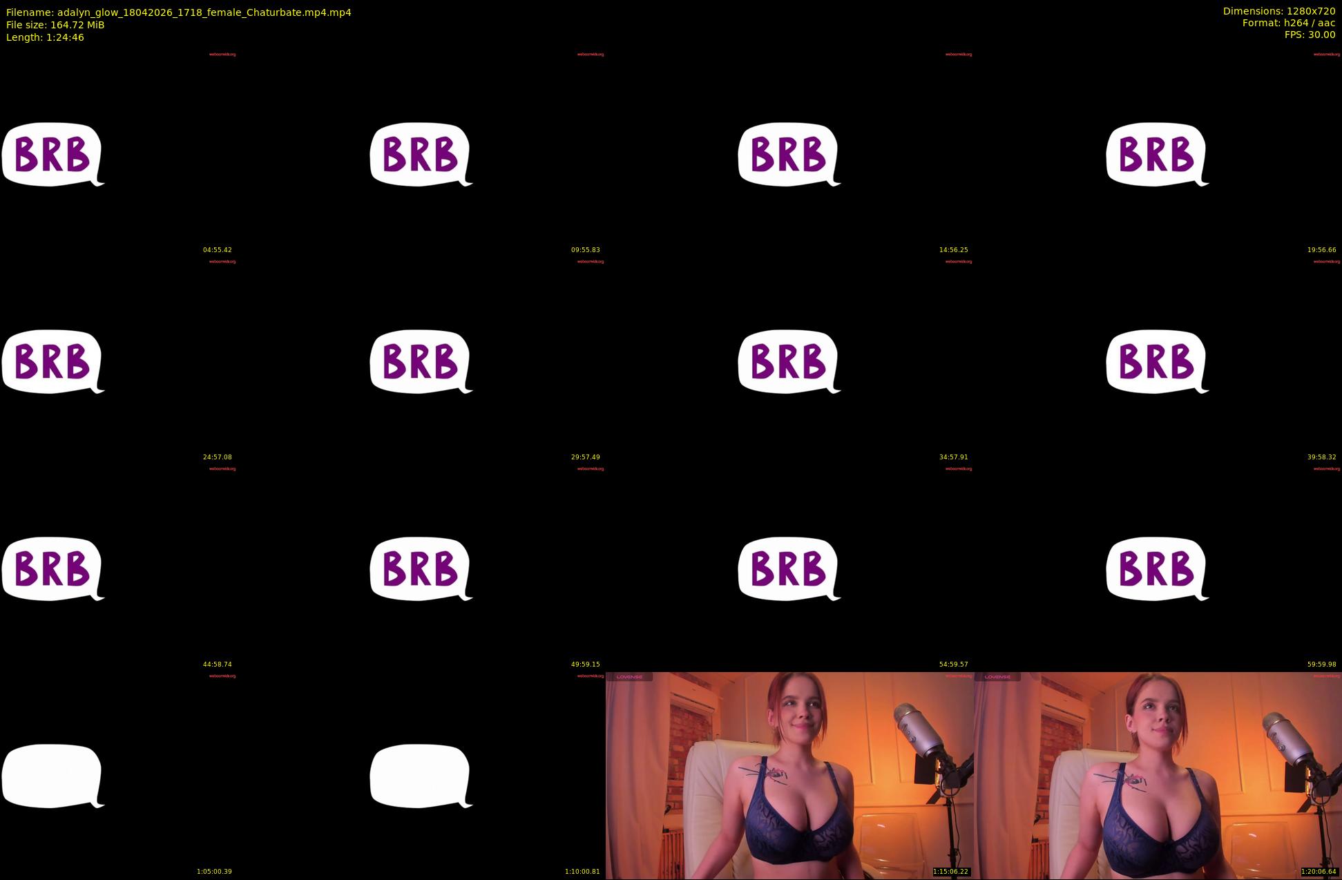 adalyn_glow — 85 minute Chaturbate female cam show recording, 720p, Apr 18, 2026