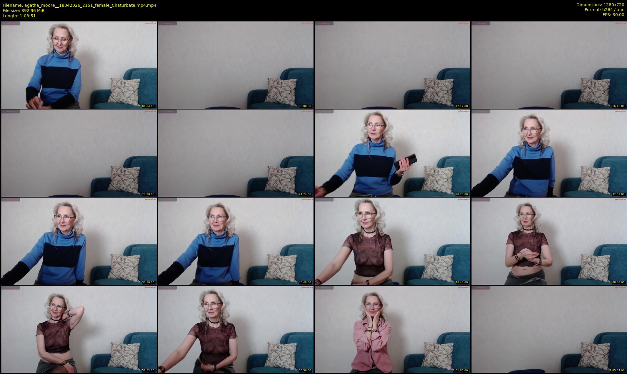 agatha_moore_ — 69 minute Chaturbate female cam show recording, 720p, Apr 18, 2026
