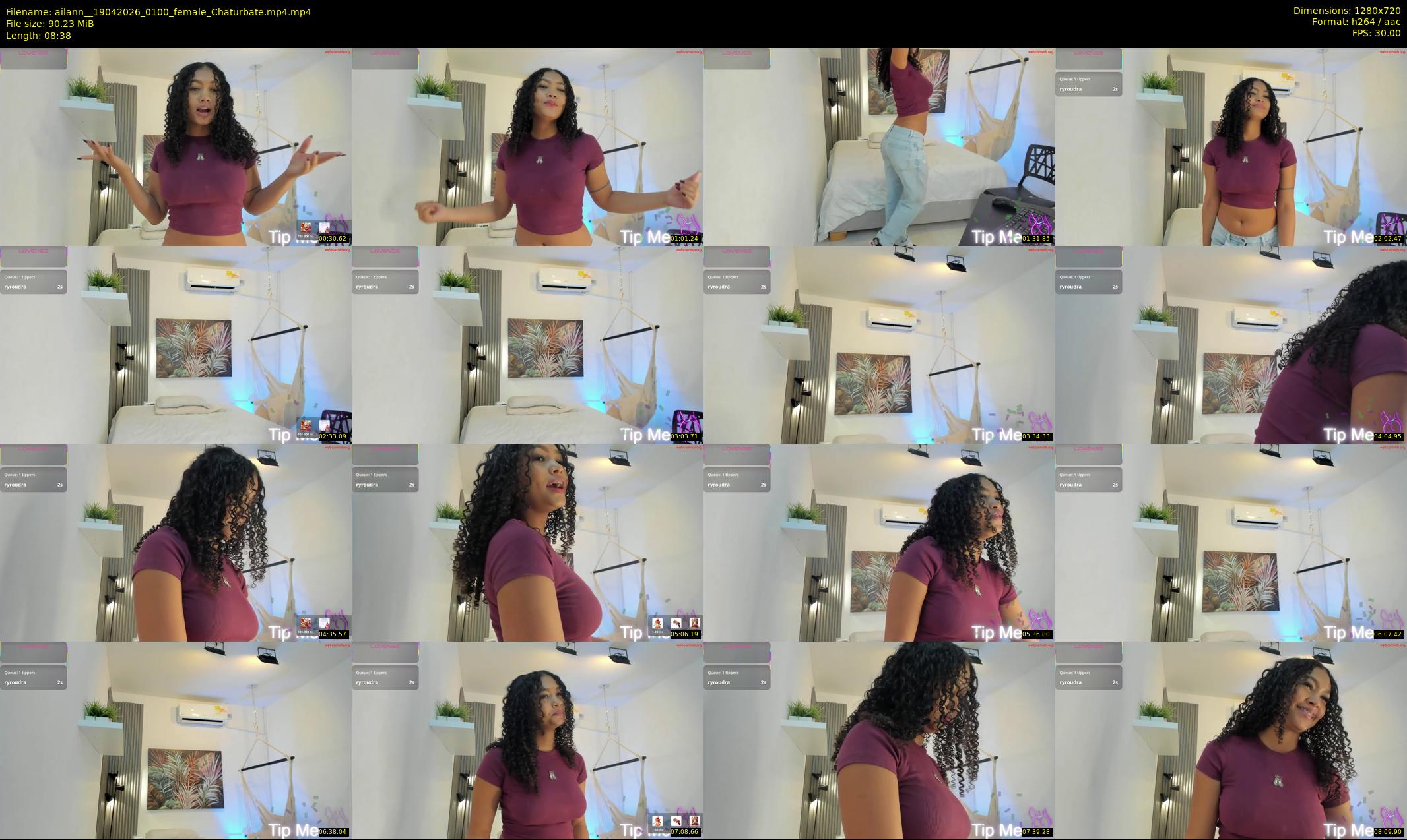 ailann_ — 9 minute Chaturbate female cam show recording, 720p, Apr 19, 2026
