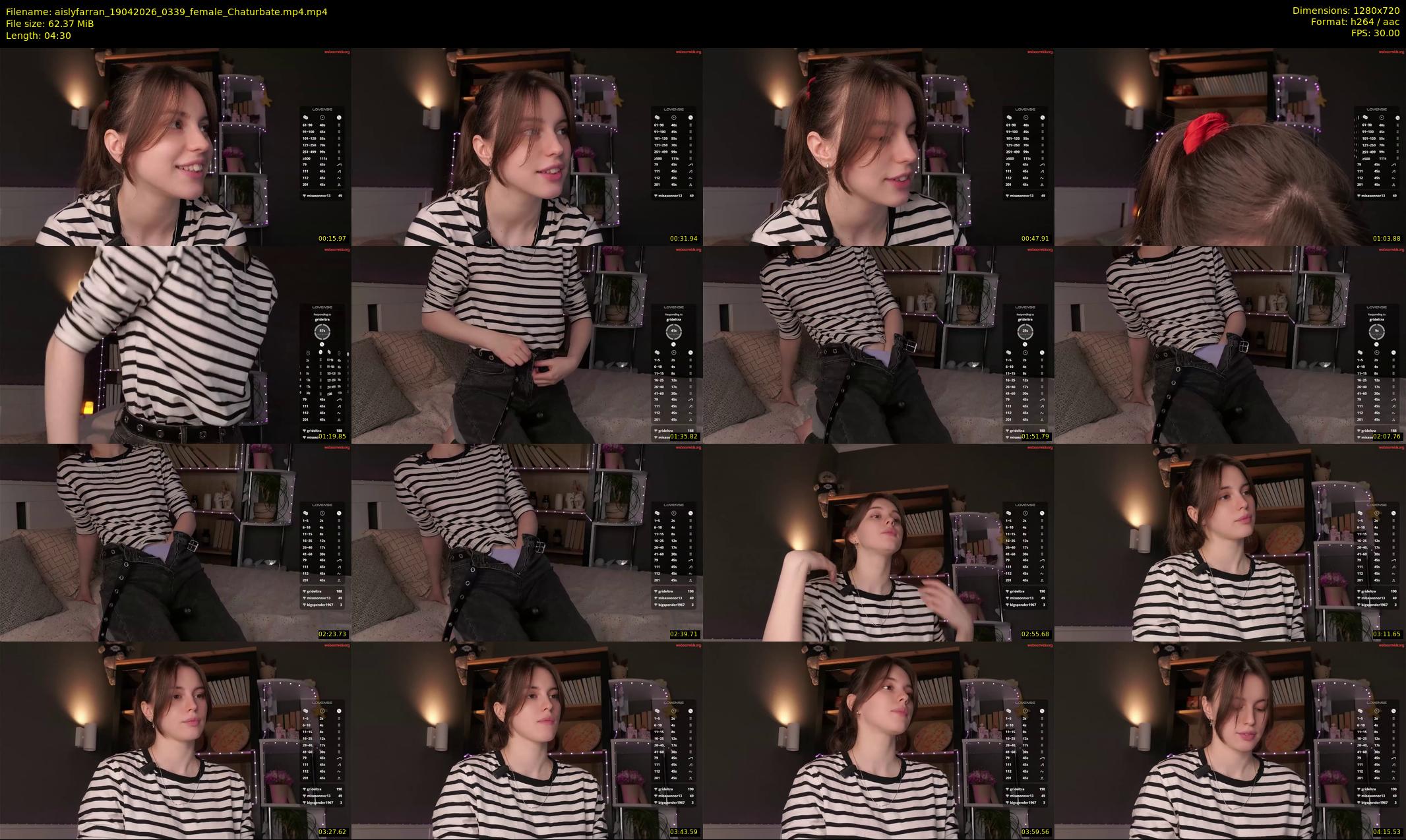 aislyfarran — 5 minute Chaturbate female cam show recording, 720p, Apr 19, 2026