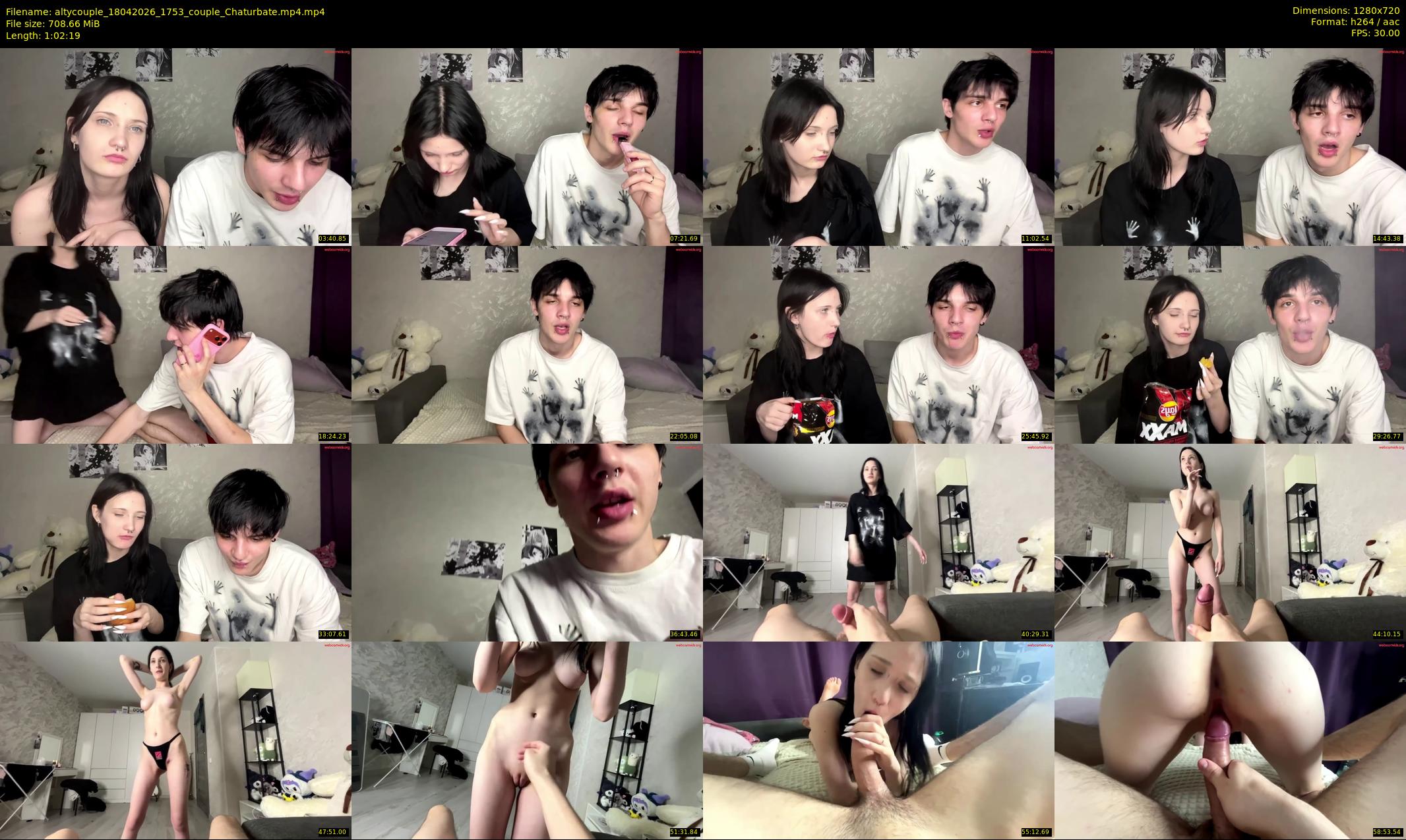 altycouple — 63 minute Chaturbate couple cam show recording, 720p, Apr 18, 2026