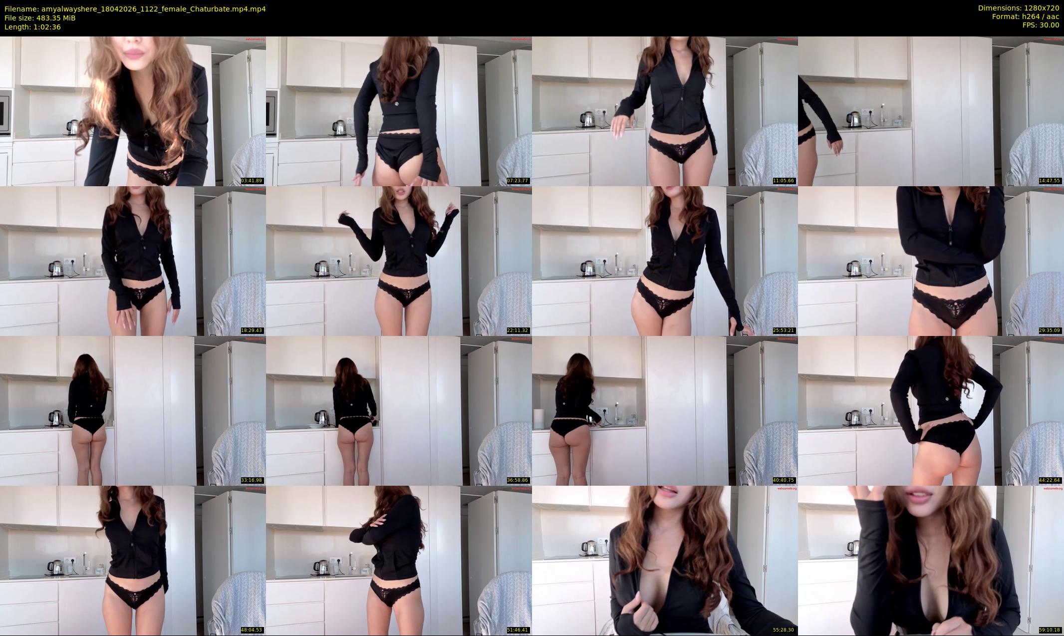 amyalwayshere — 63 minute Chaturbate female cam show recording, 720p, Apr 18, 2026