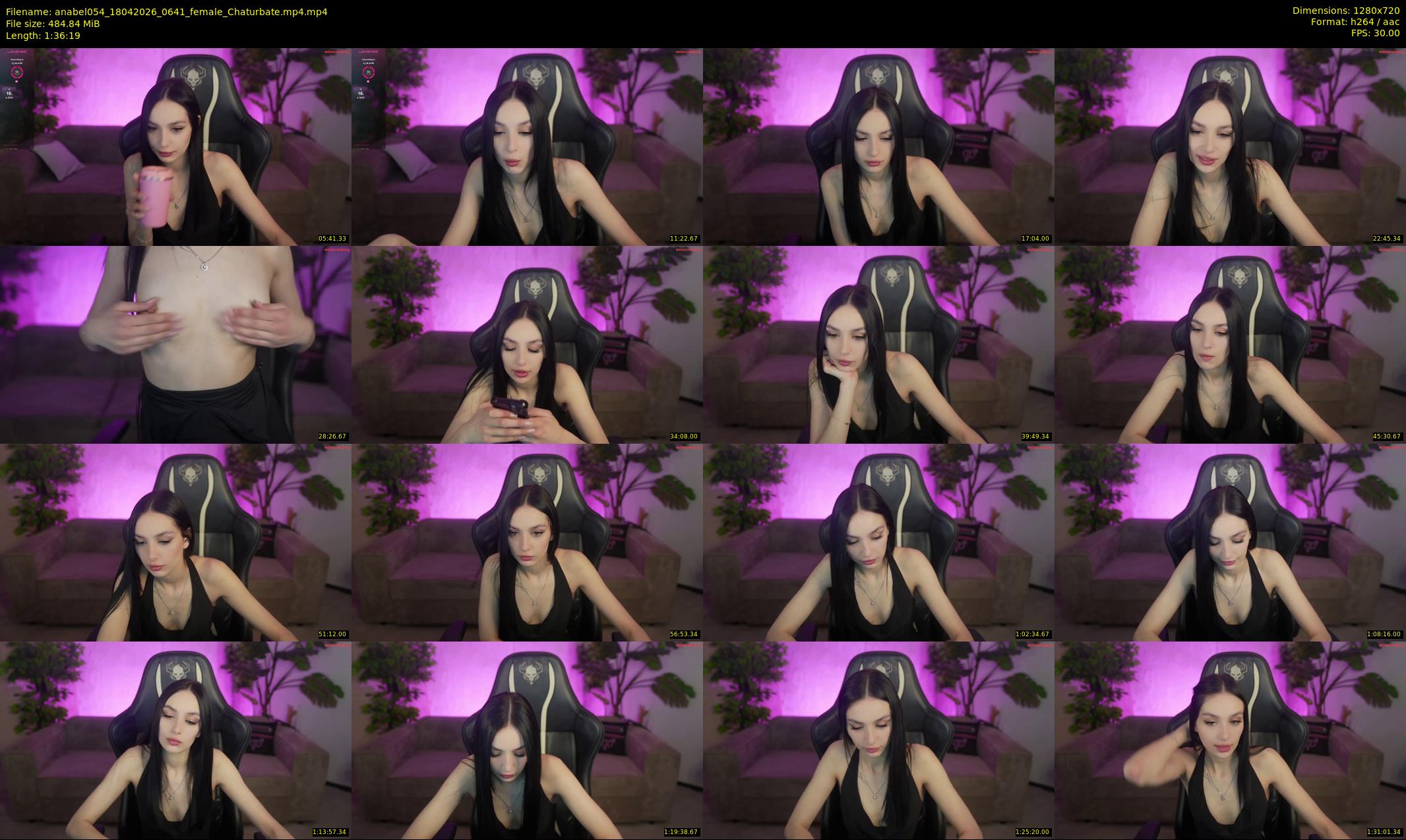 anabel054 — 97 minute Chaturbate female cam show recording, 720p, Apr 18, 2026