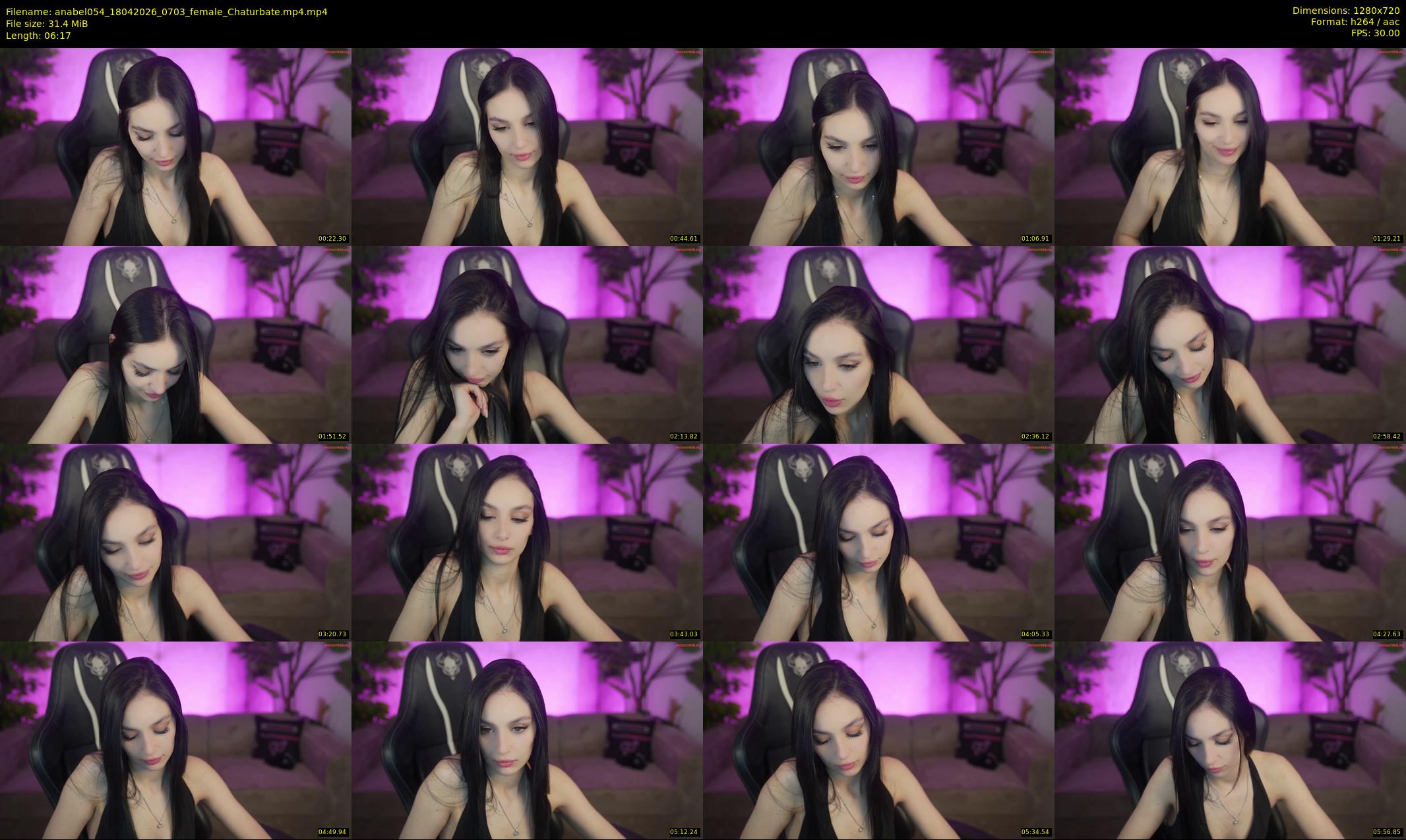 anabel054 — 7 minute Chaturbate female cam show recording, 720p, Apr 18, 2026