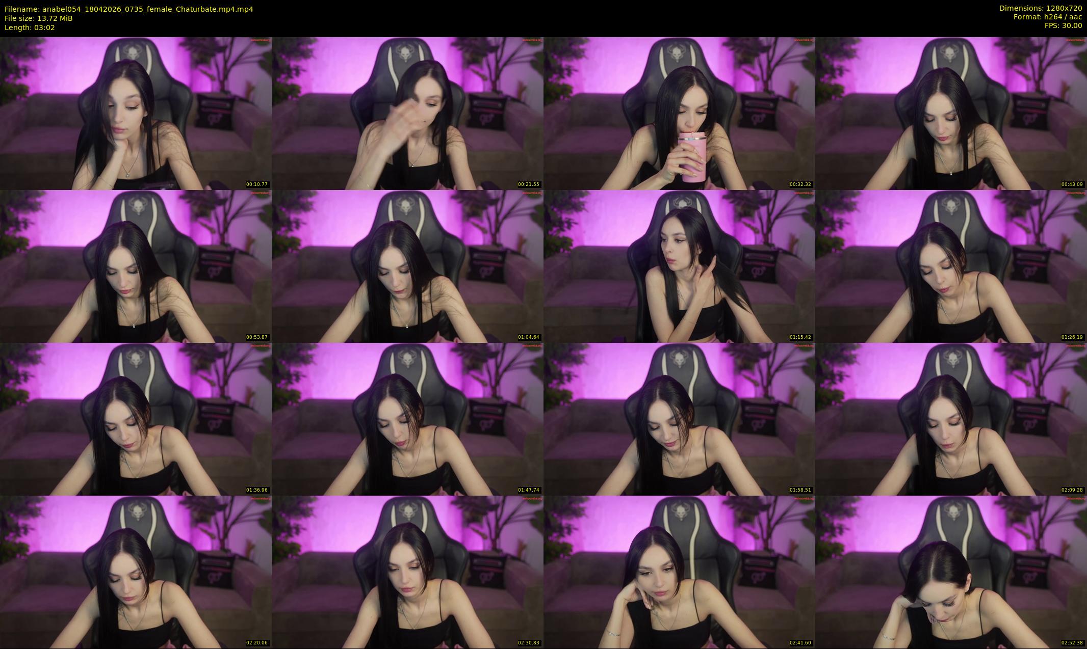 anabel054 — 4 minute Chaturbate female cam show recording, 720p, Apr 18, 2026