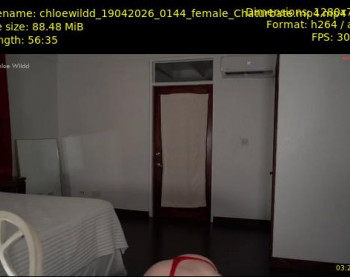 chloewildd — 57 minute Chaturbate female cam show recording, 720p, Apr 19, 2026