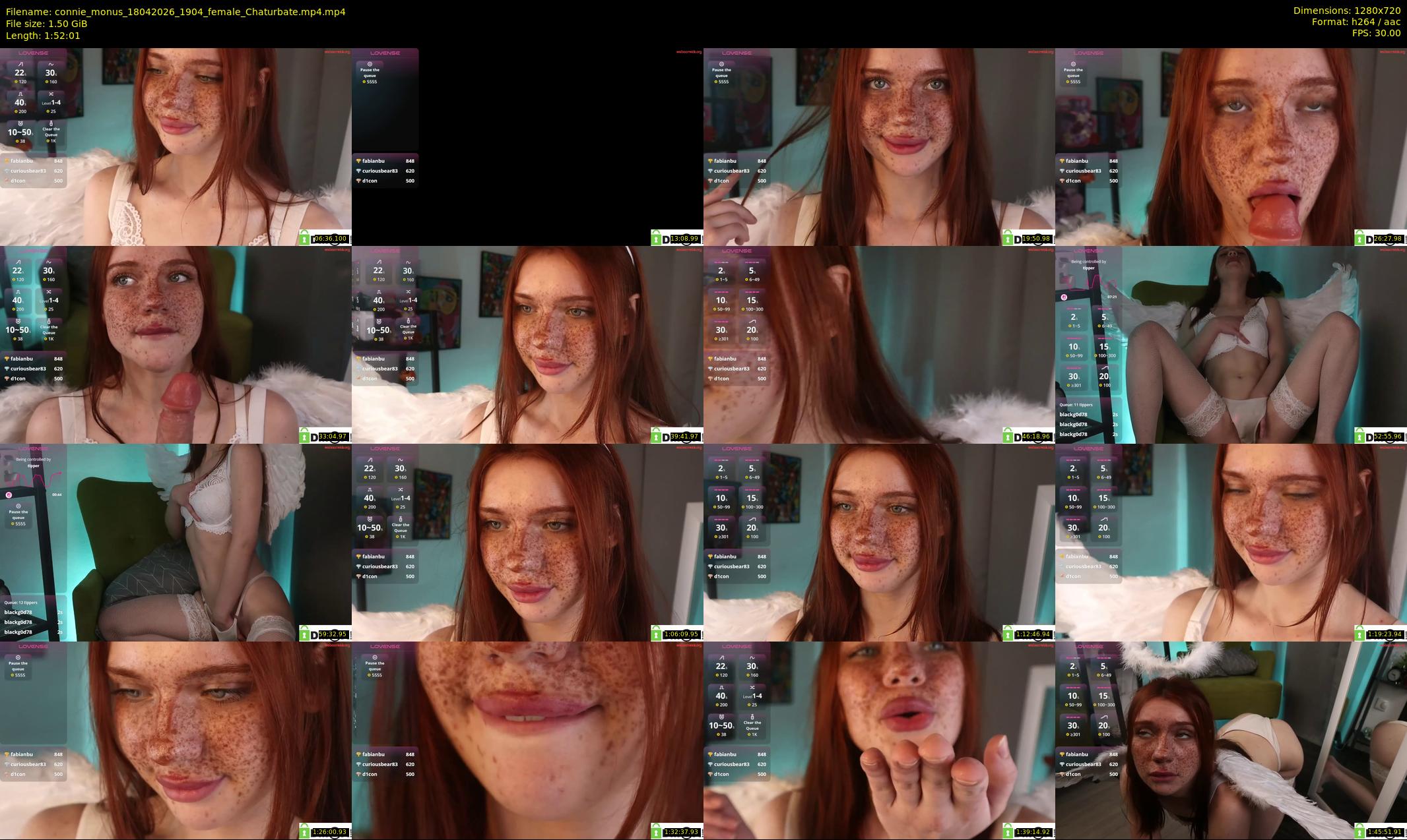 connie_monus — 113 minute Chaturbate female cam show recording, 720p, Apr 18, 2026