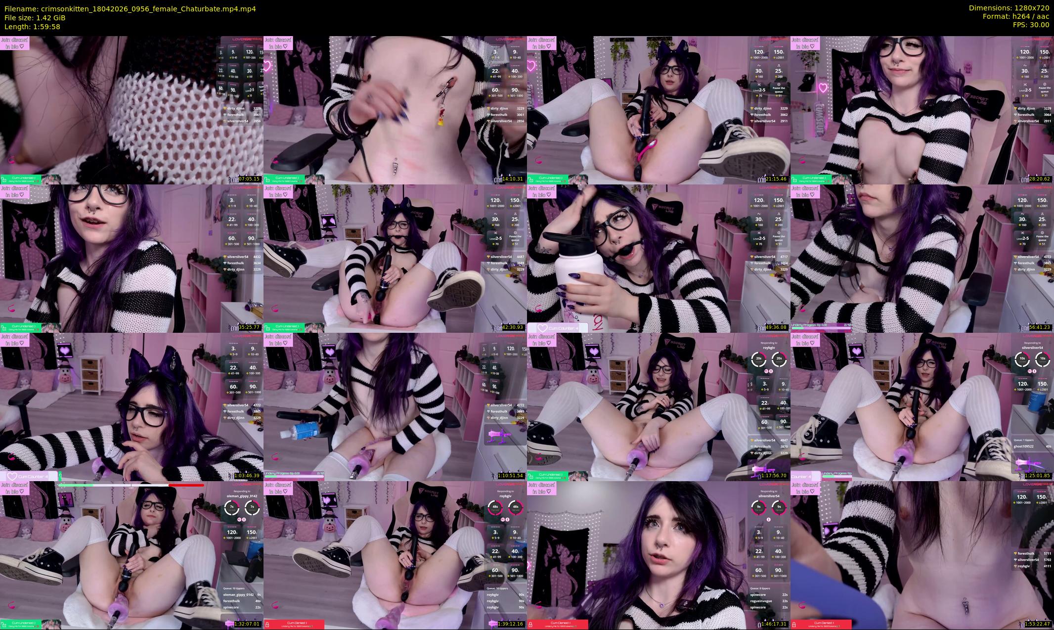 crimsonkitten — 120 minute Chaturbate female cam show recording, 720p, Apr 18, 2026