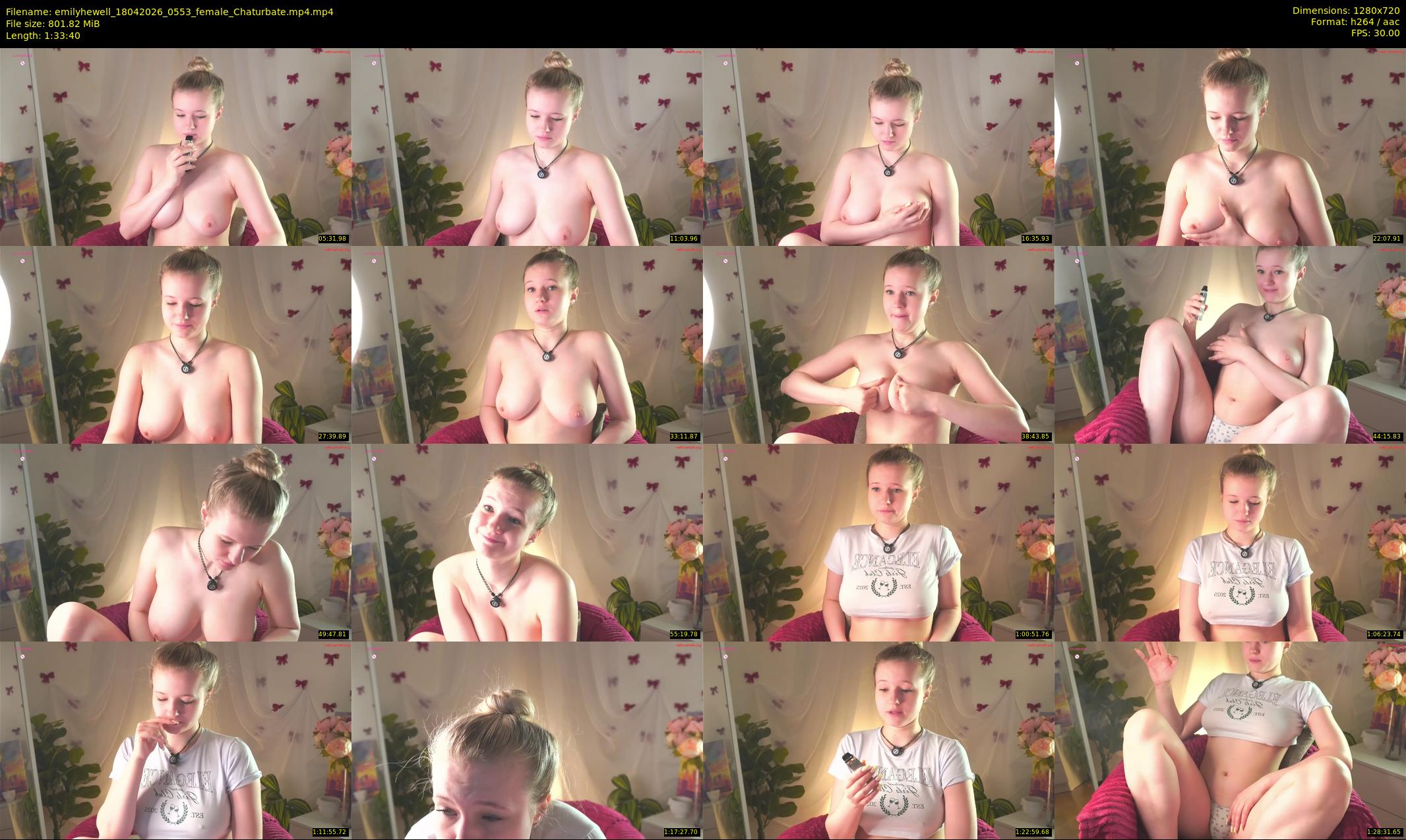 emilyhewell — 94 minute Chaturbate female cam show recording, 720p, Apr 18, 2026