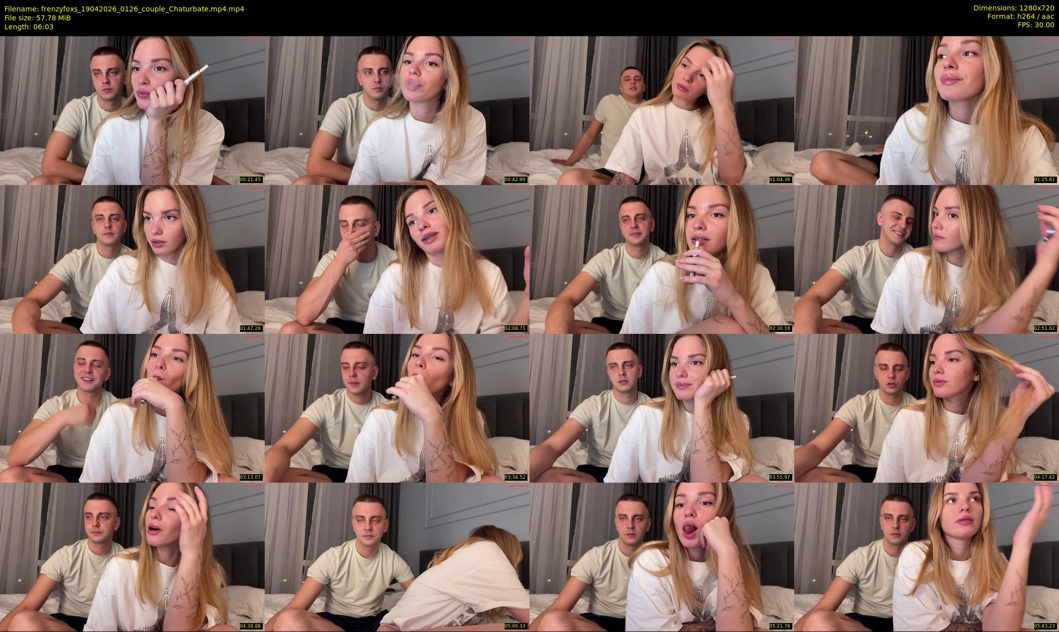 frenzyfoxs — 7 minute Chaturbate couple cam show recording, 720p, Apr 19, 2026