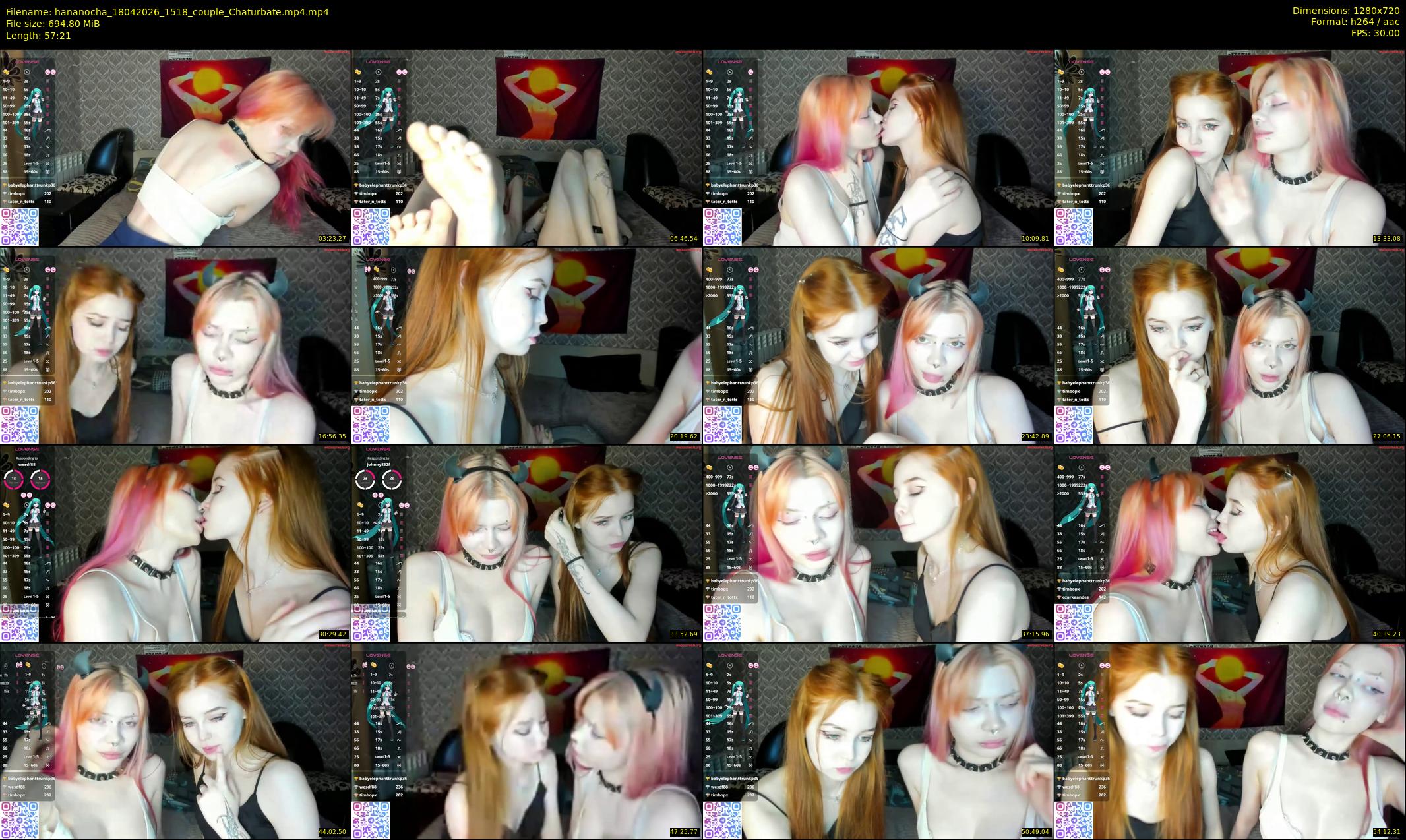 hananocha — 58 minute Chaturbate couple cam show recording, 720p, Apr 18, 2026
