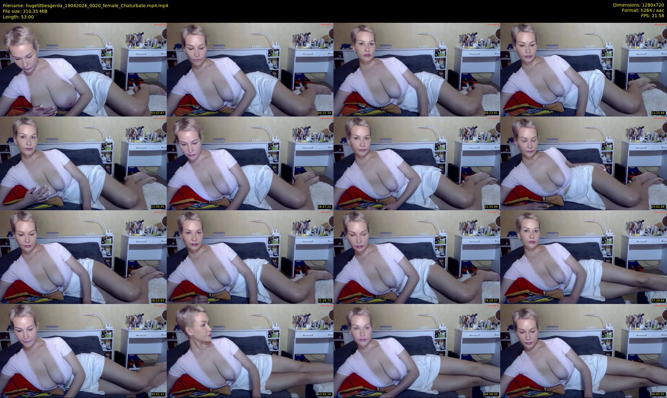 hugetittiesgerda — 53 minute Chaturbate female cam show recording, 720p, Apr 19, 2026