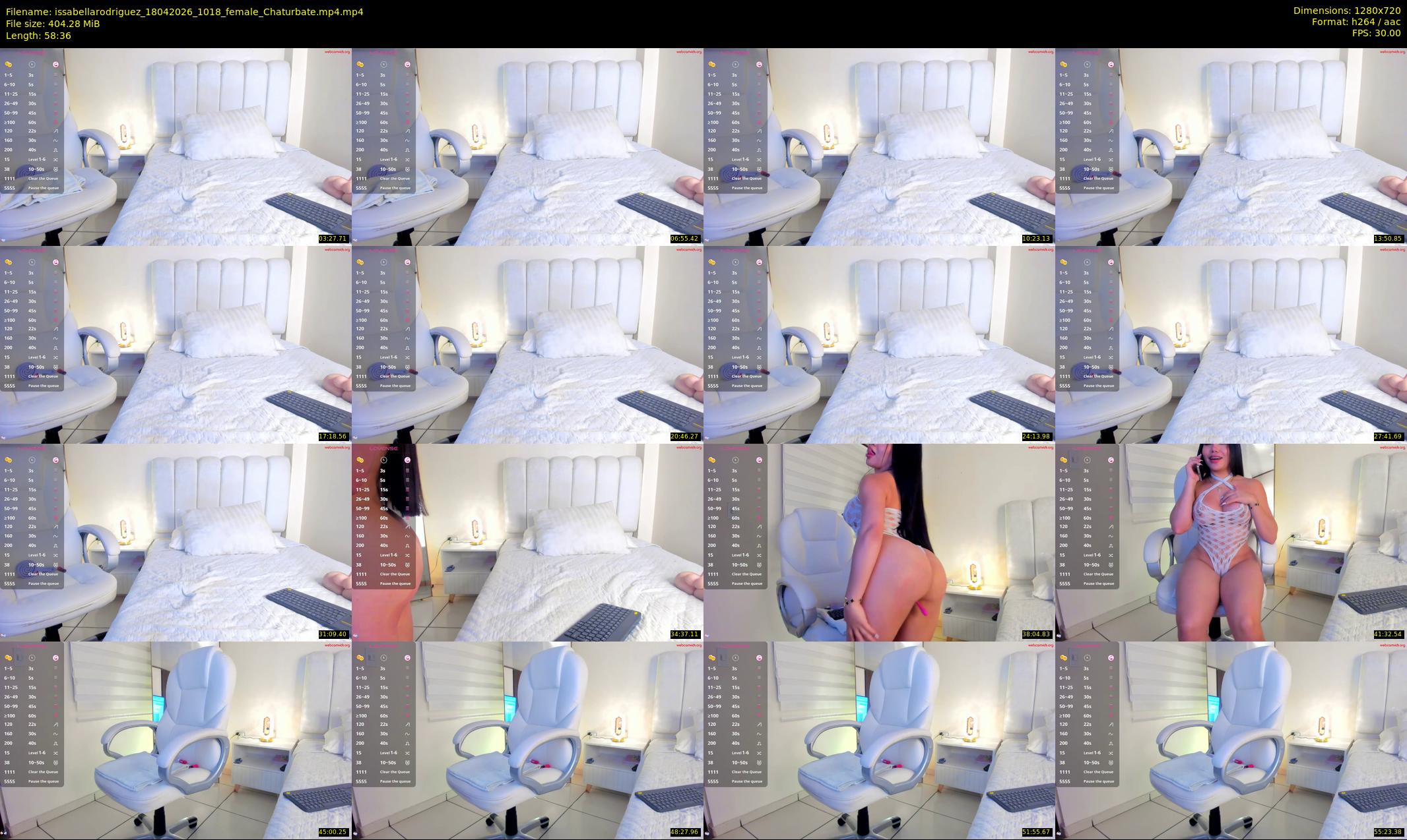 issabellarodriguez — 59 minute Chaturbate female cam show recording, 720p, Apr 18, 2026