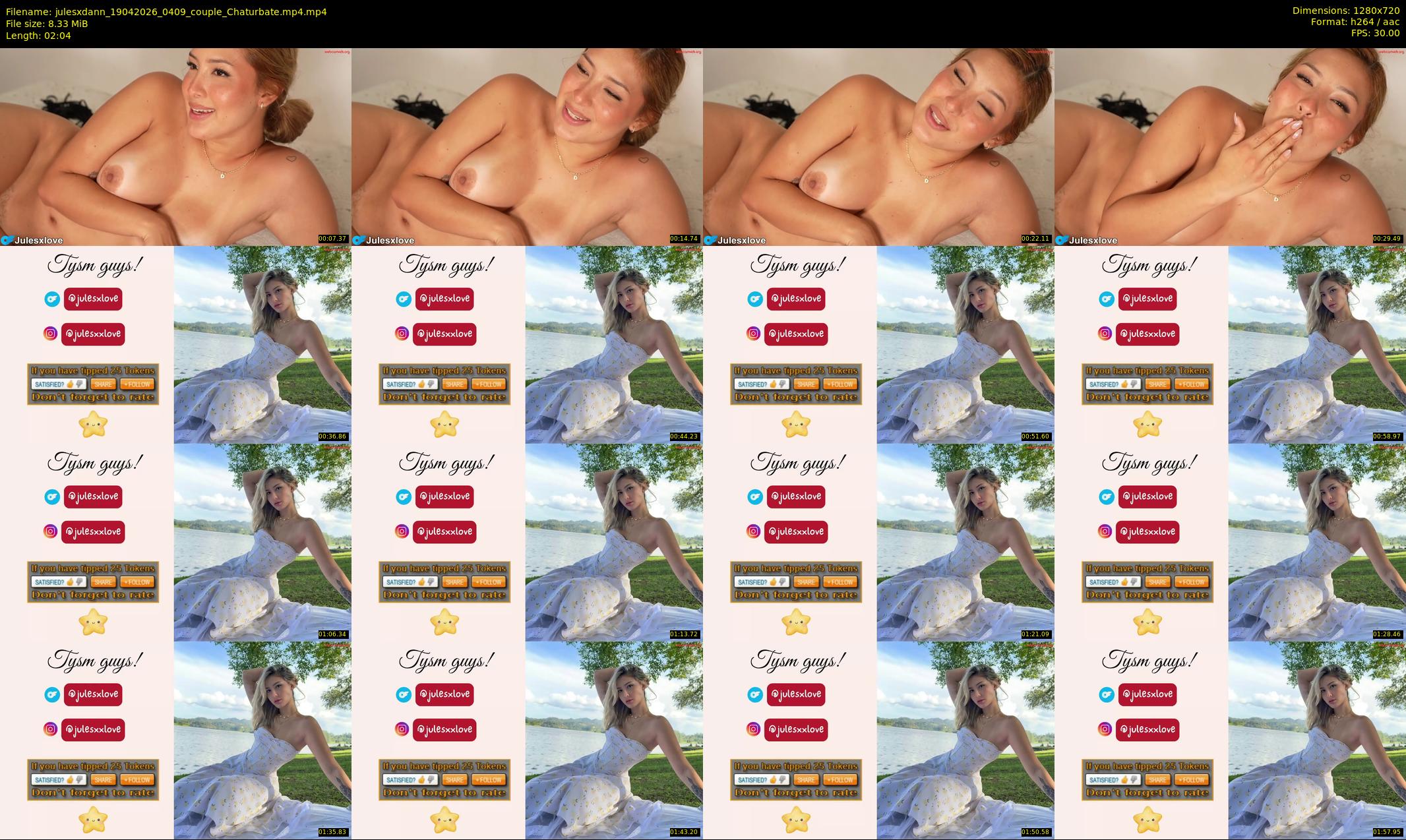 julesxdann — 3 minute Chaturbate couple cam show recording, 720p, Apr 19, 2026