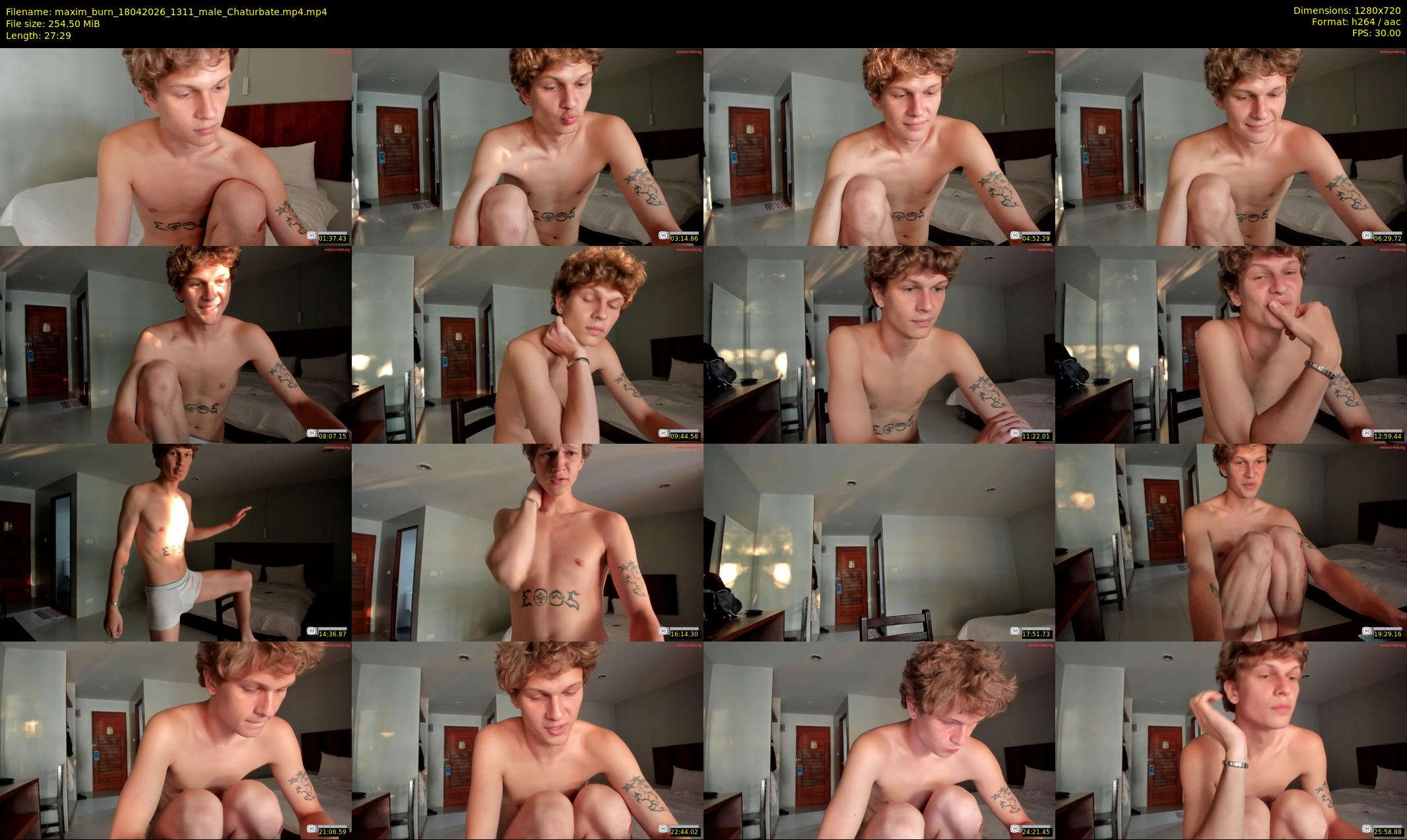 maxim_burn — 28 minute Chaturbate male cam show recording, 720p, Apr 18, 2026