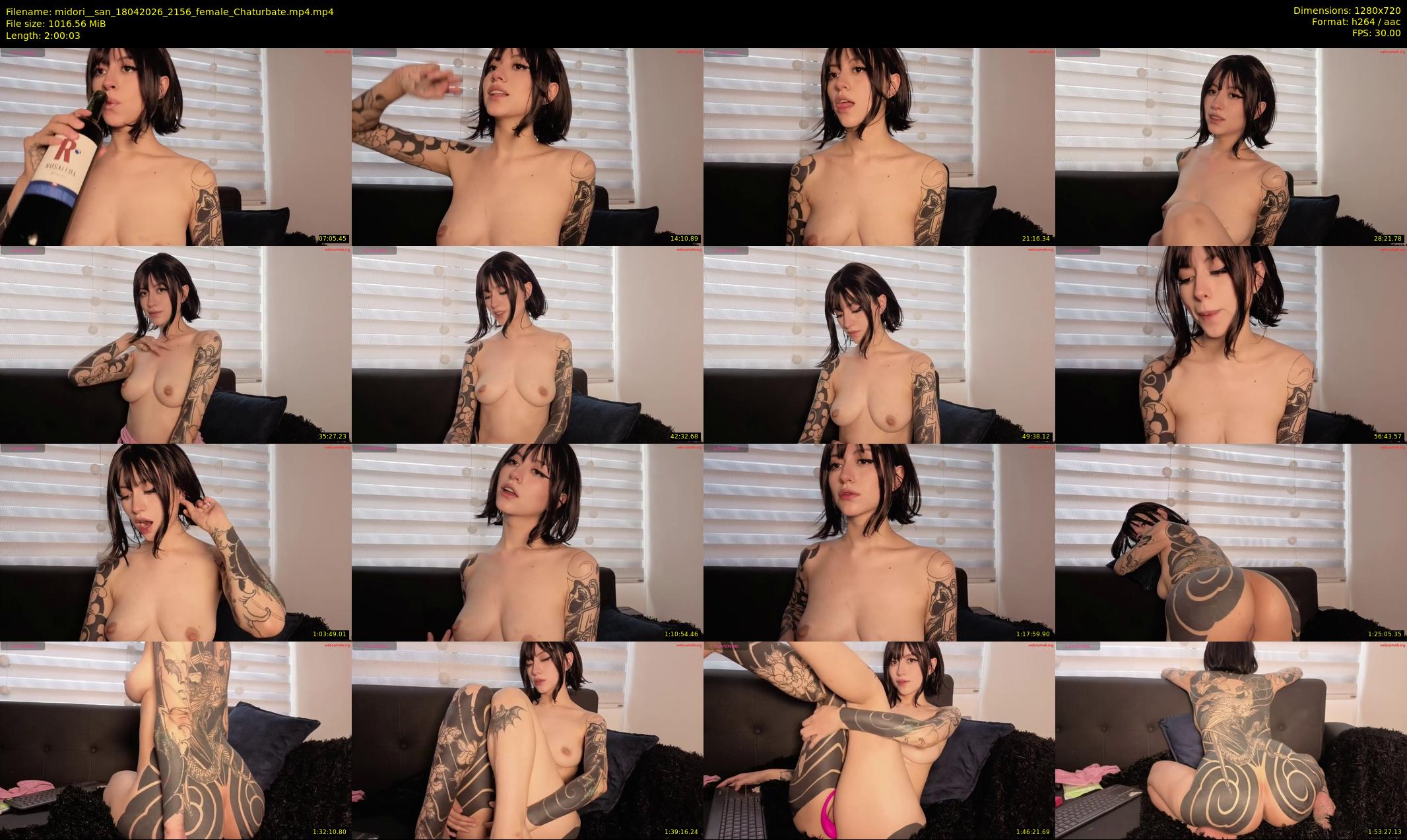 midori__san — 121 minute Chaturbate female cam show recording, 720p, Apr 18, 2026