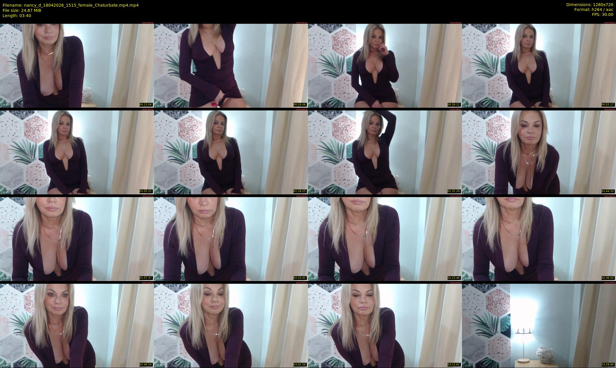 nancy_d — 4 minute Chaturbate female cam show recording, 720p, Apr 18, 2026