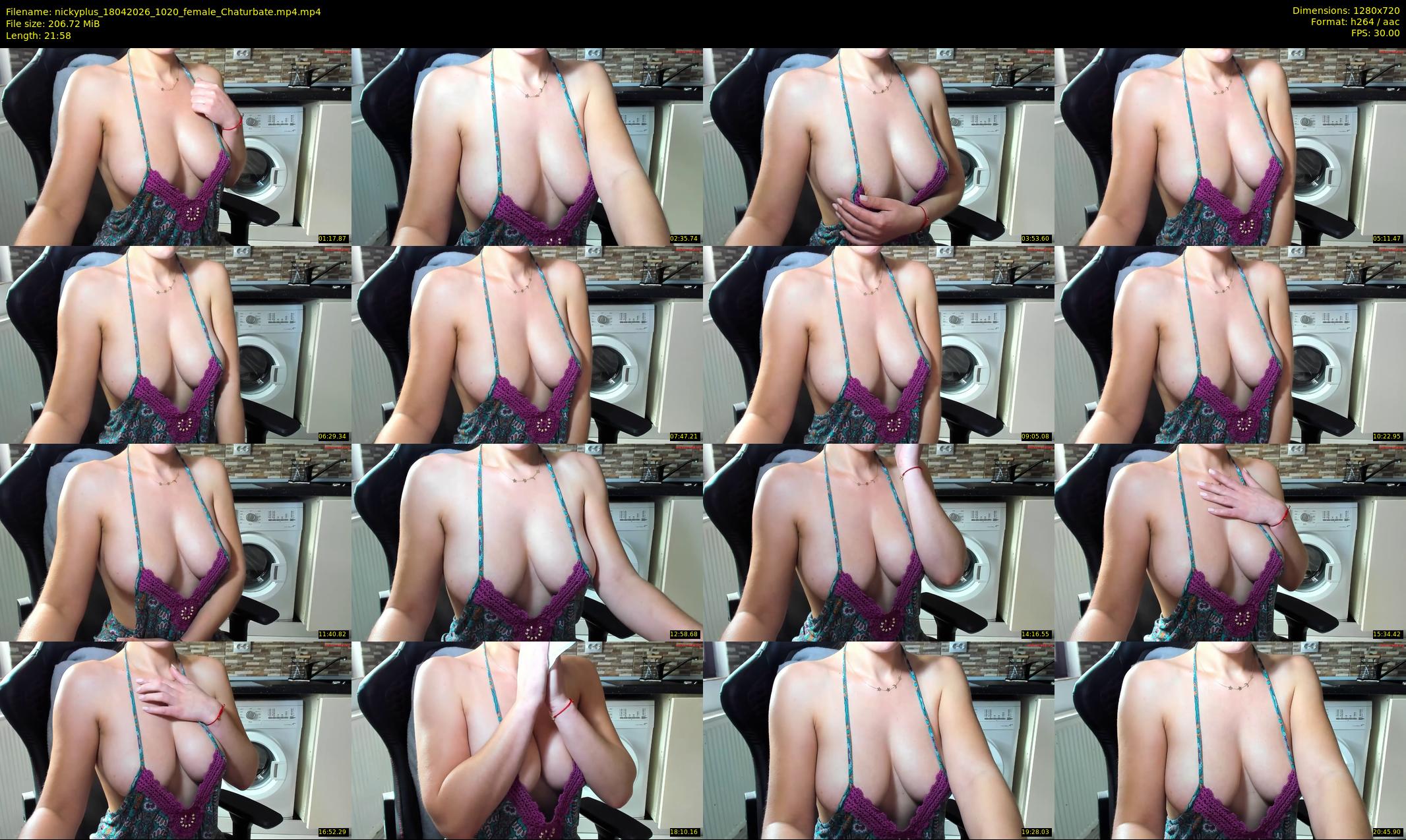 nickyplus — 22 minute Chaturbate couple cam show recording, 720p, Apr 18, 2026