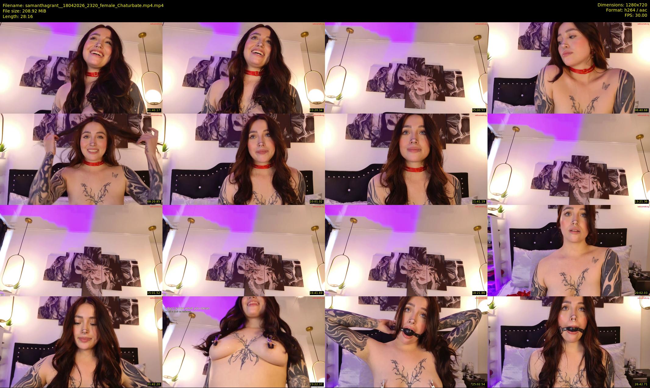 samanthagrant_ — 29 minute Chaturbate female cam show recording, 720p, Apr 18, 2026
