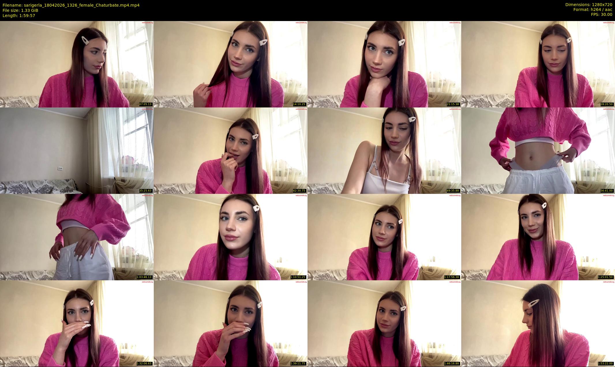 sarigerla — 120 minute Chaturbate female cam show recording, 720p, Apr 18, 2026