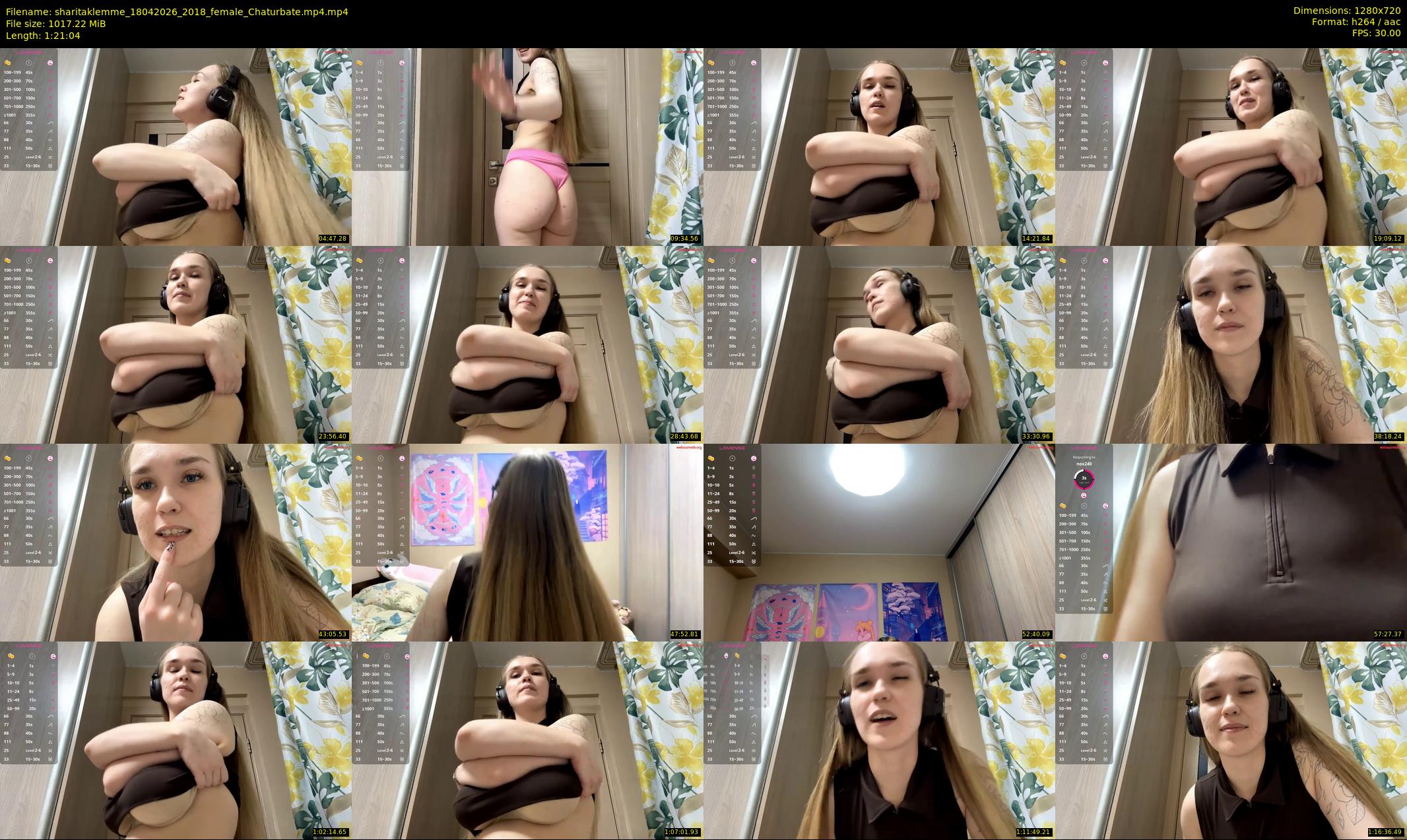 sharitaklemme — 82 minute Chaturbate female cam show recording, 720p, Apr 18, 2026