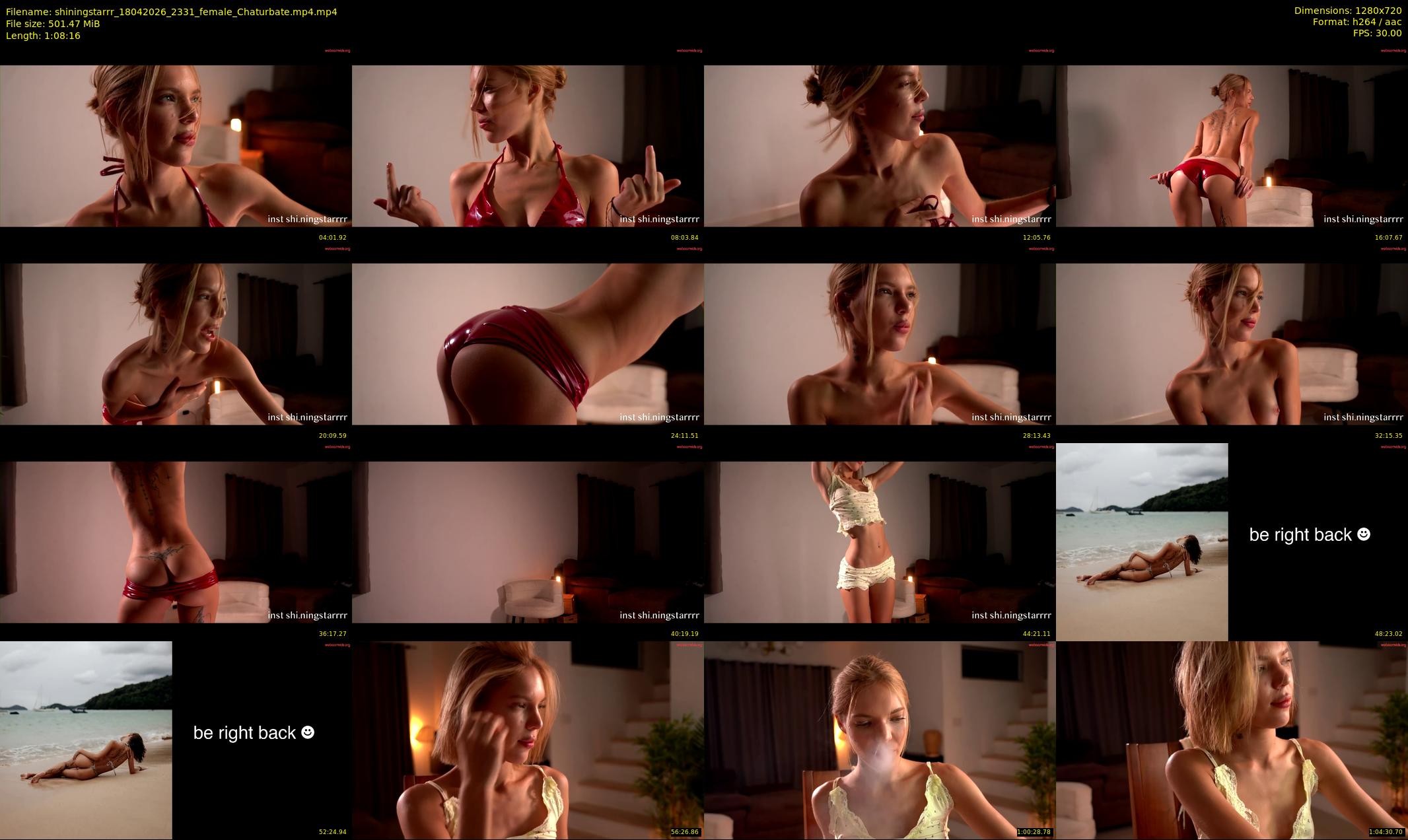 shiningstarrr — 69 minute Chaturbate female cam show recording, 720p, Apr 18, 2026