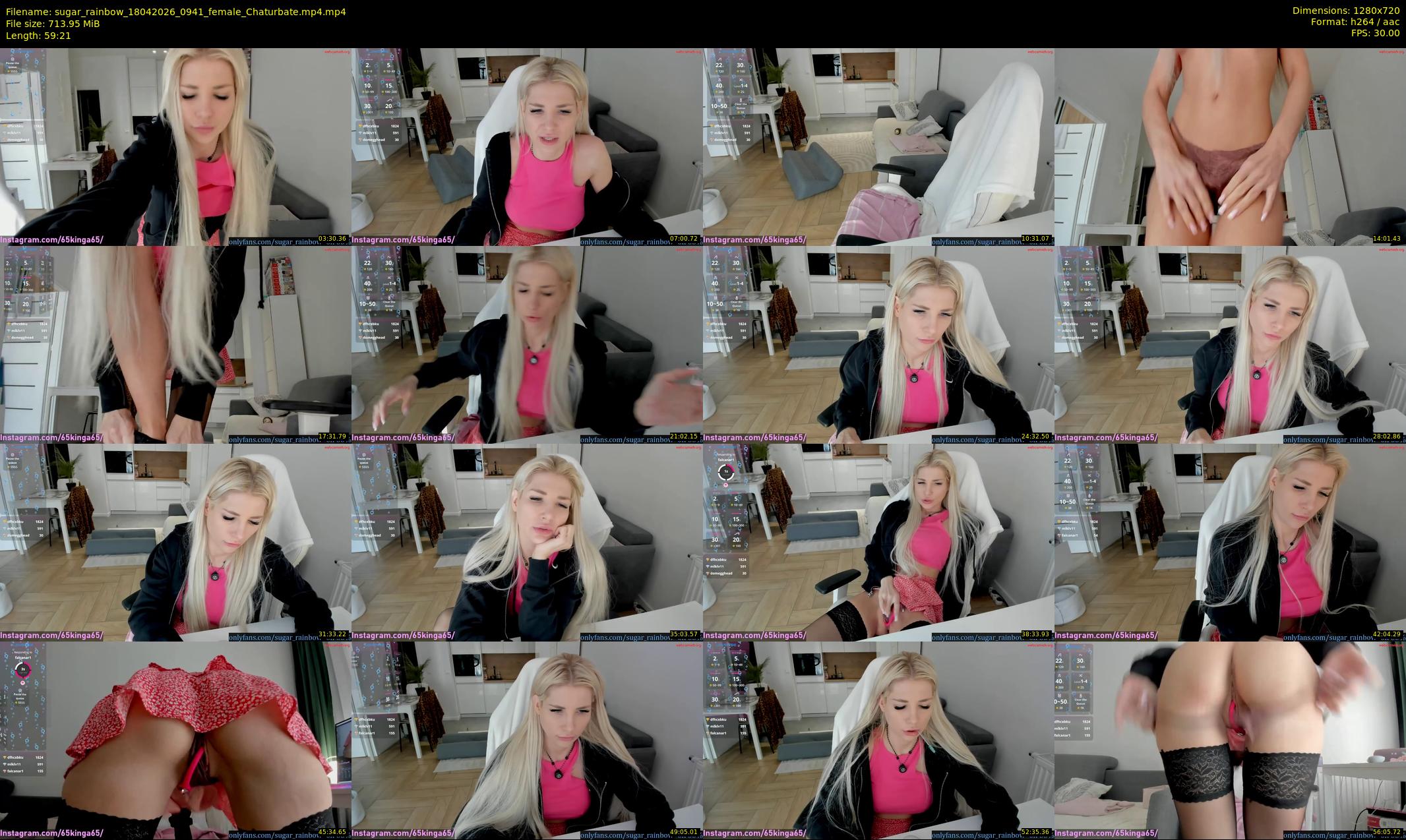 sugar_rainbow — 60 minute Chaturbate female cam show recording, 720p, Apr 18, 2026