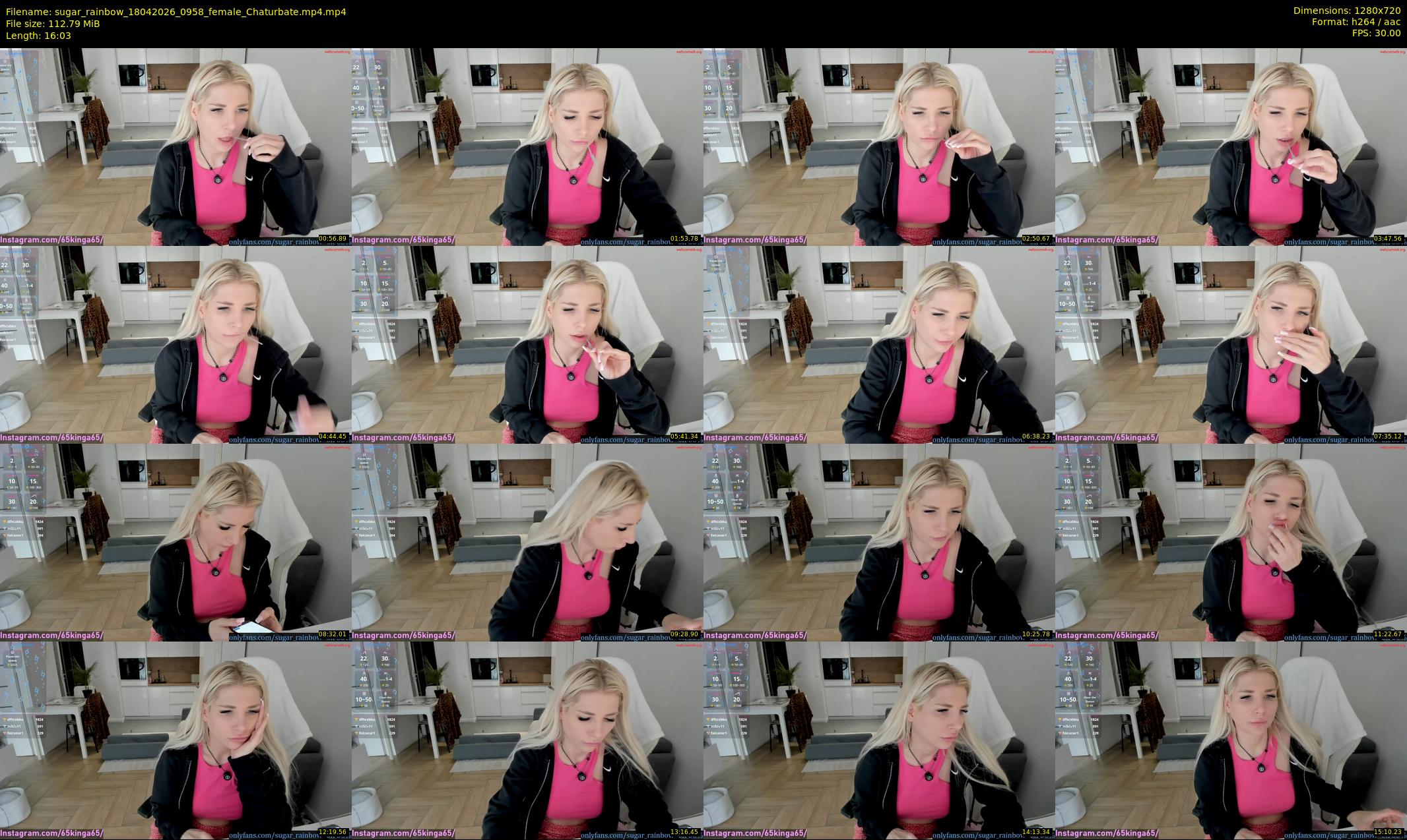sugar_rainbow — 17 minute Chaturbate female cam show recording, 720p, Apr 18, 2026
