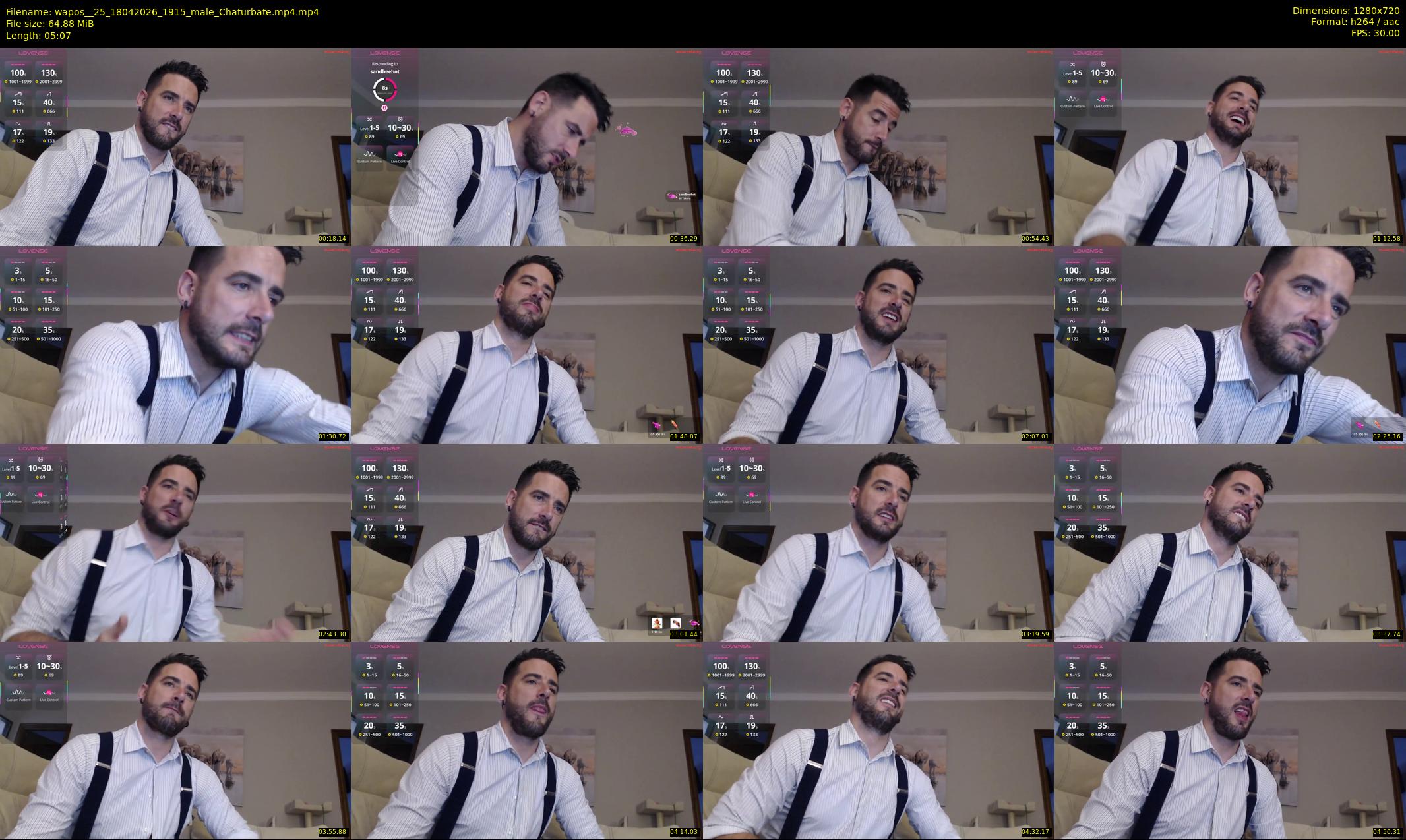 wapos__25 — 6 minute Chaturbate male cam show recording, 720p, Apr 18, 2026