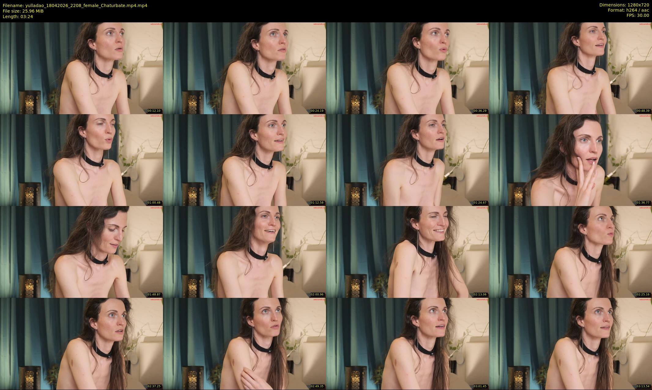 yulladao — 4 minute Chaturbate female cam show recording, 720p, Apr 18, 2026