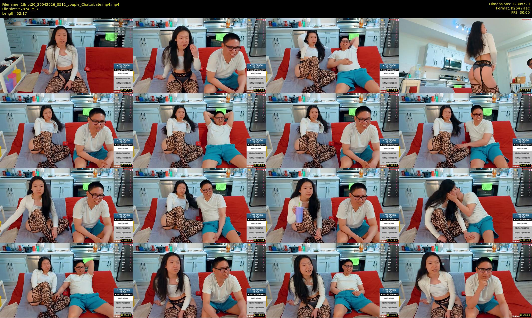 18not20 — 53 minute Chaturbate couple cam show recording, 720p, Apr 20, 2026