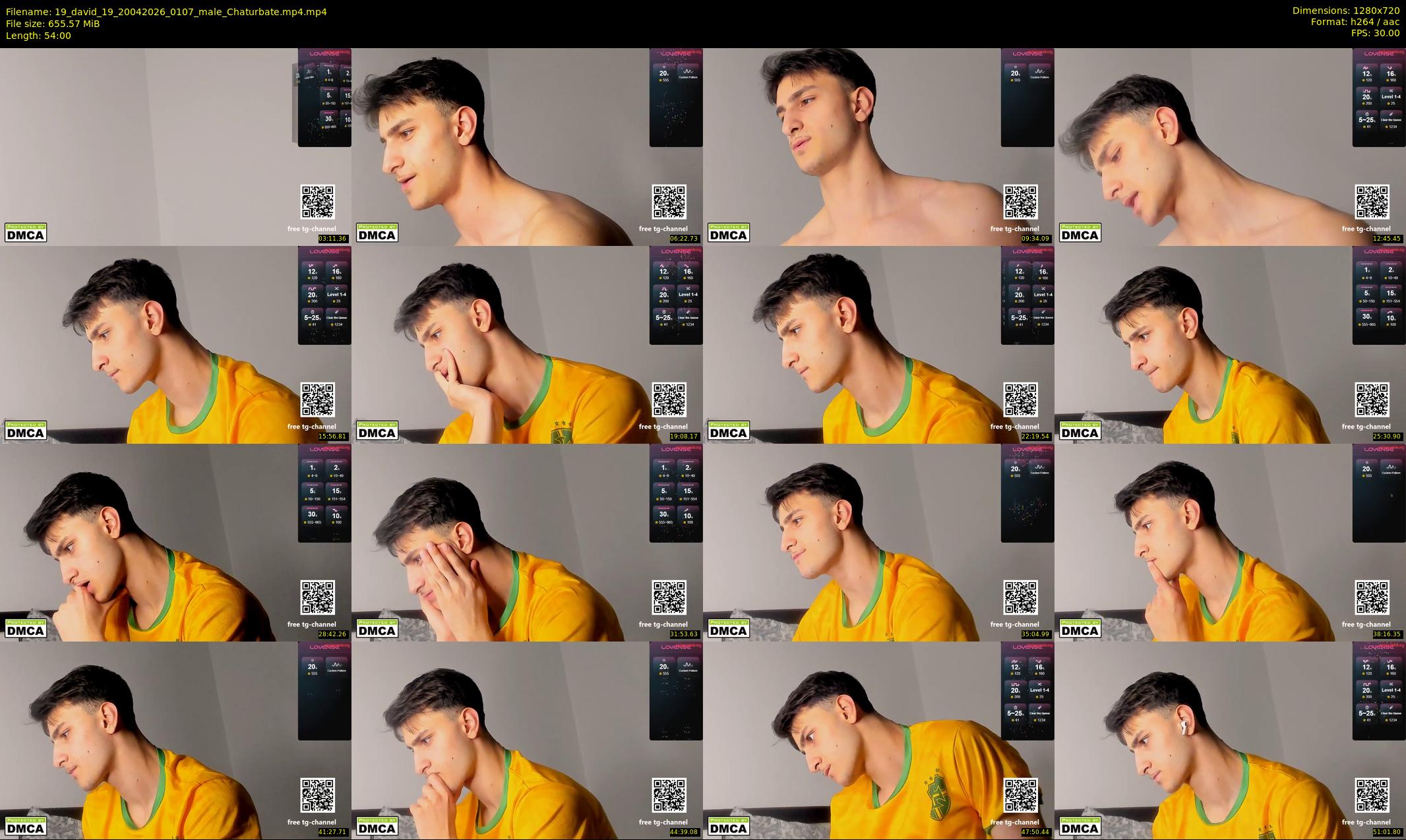 19_david_19 — 54 minute Chaturbate male cam show recording, 720p, Apr 20, 2026