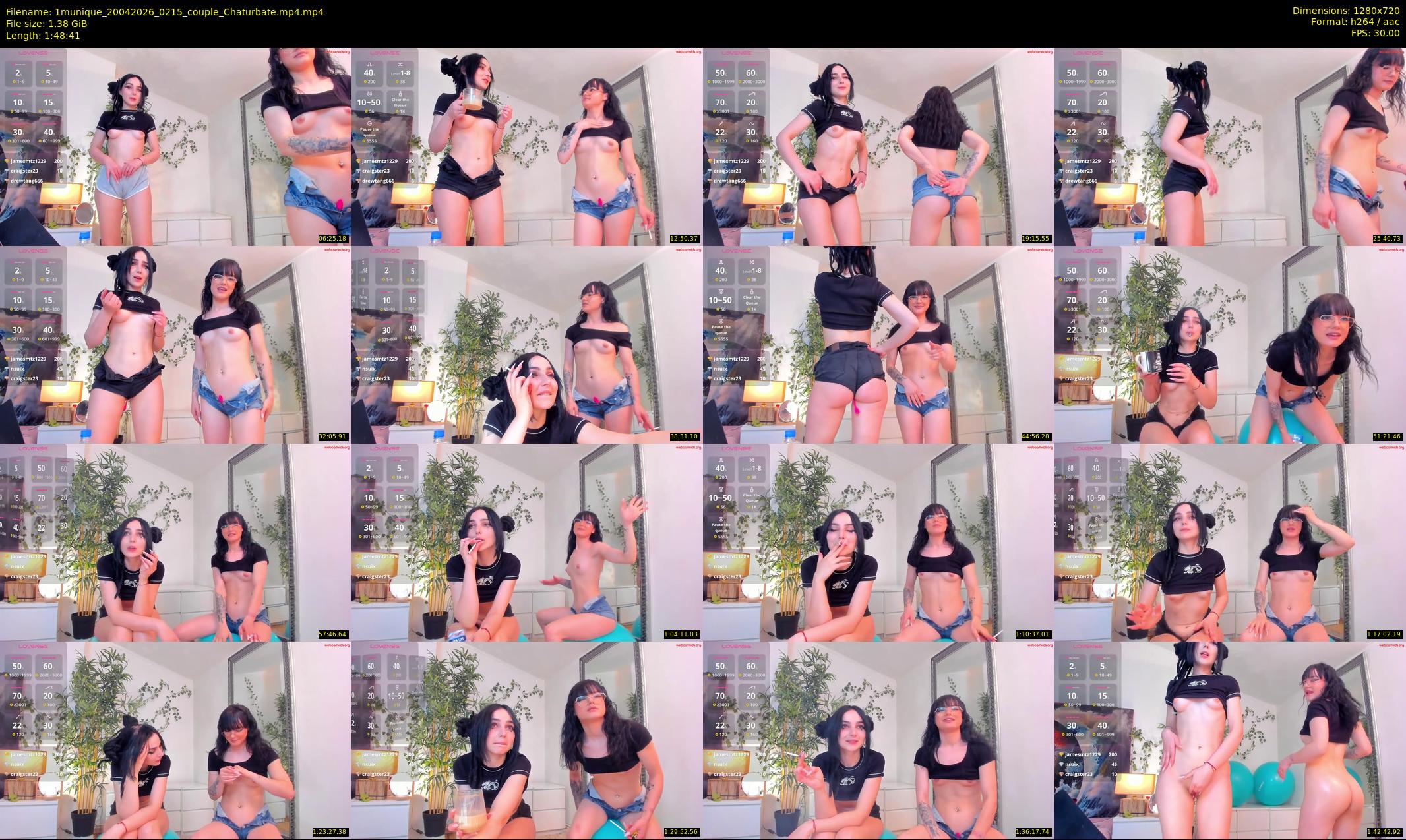 1munique — 109 minute Chaturbate female cam show recording, 720p, Apr 20, 2026