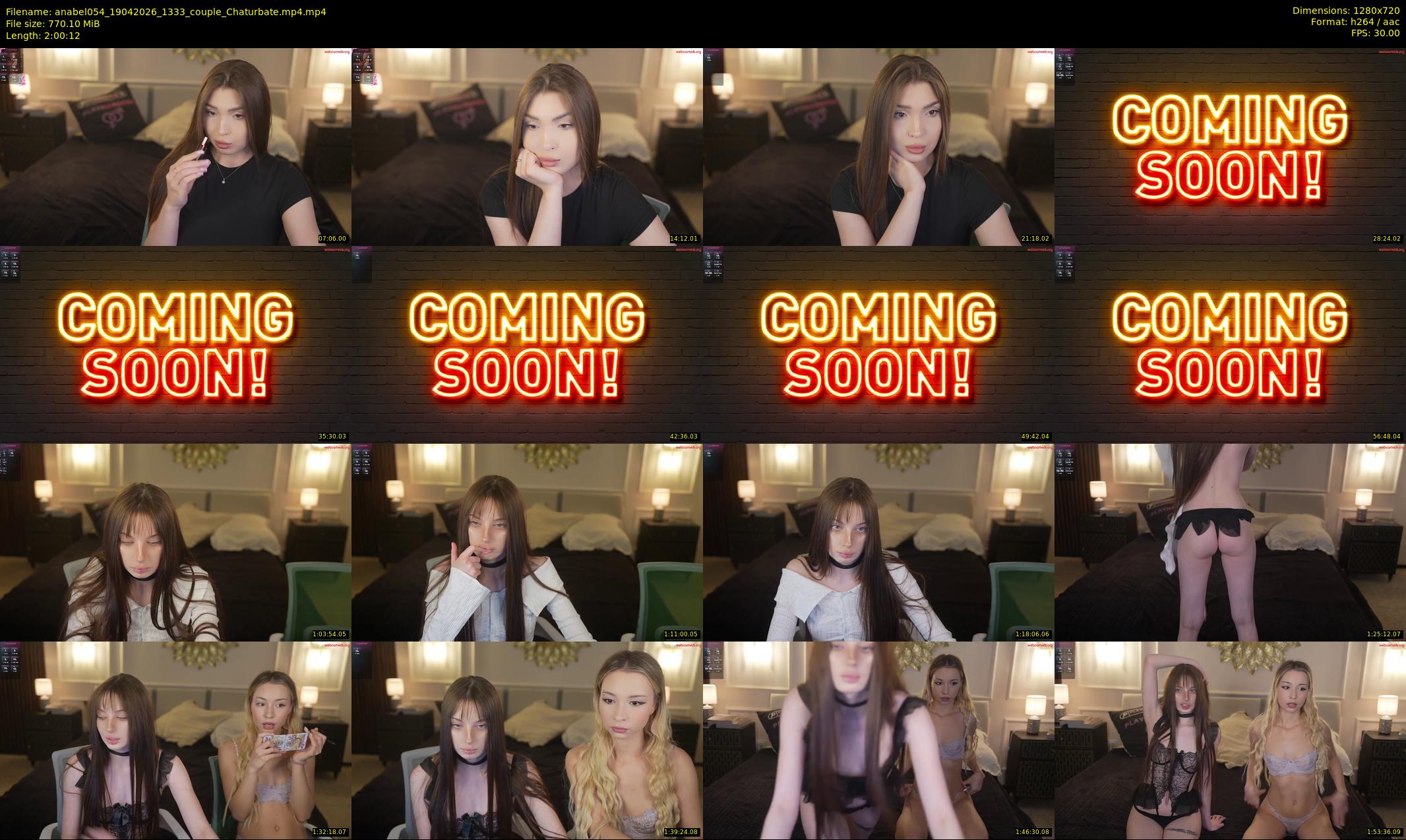 anabel054 — 121 minute Chaturbate female cam show recording, 720p, Apr 19, 2026
