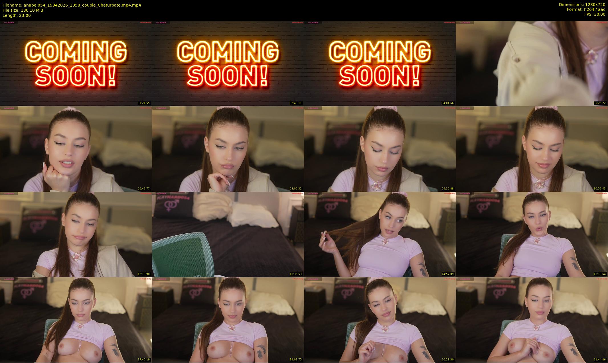 anabel054 — 23 minute Chaturbate female cam show recording, 720p, Apr 19, 2026