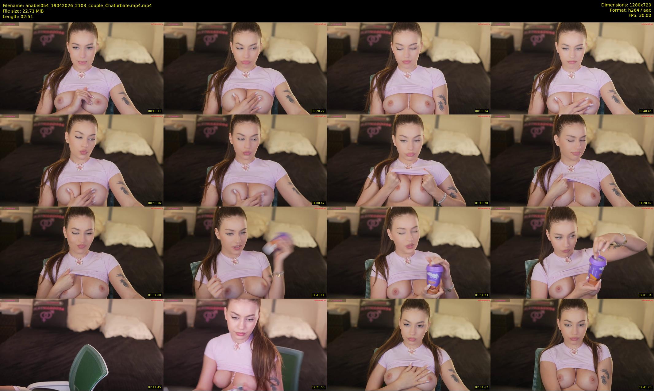 anabel054 — 3 minute Chaturbate female cam show recording, 720p, Apr 19, 2026