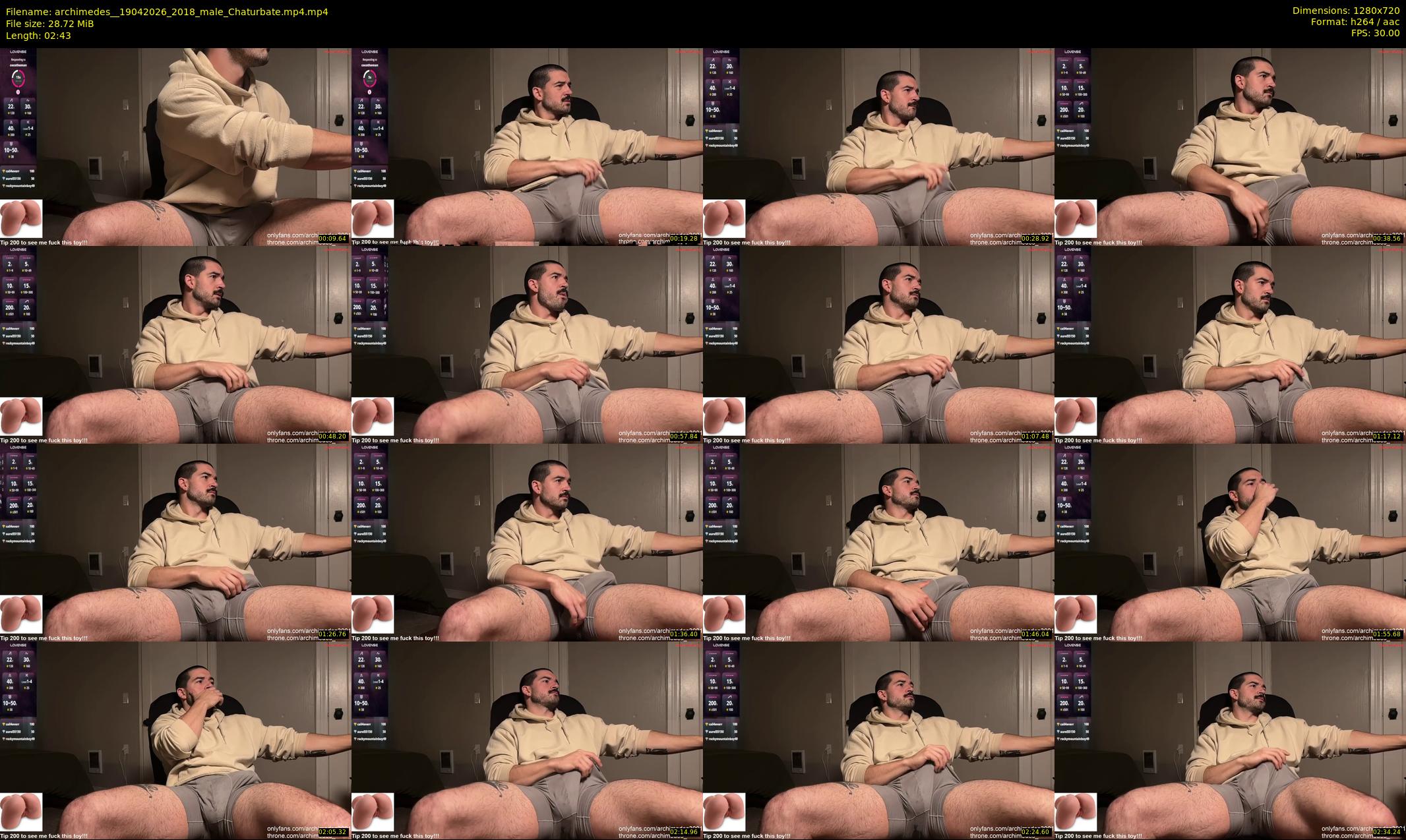 archimedes_ — 3 minute Chaturbate male cam show recording, 720p, Apr 19, 2026