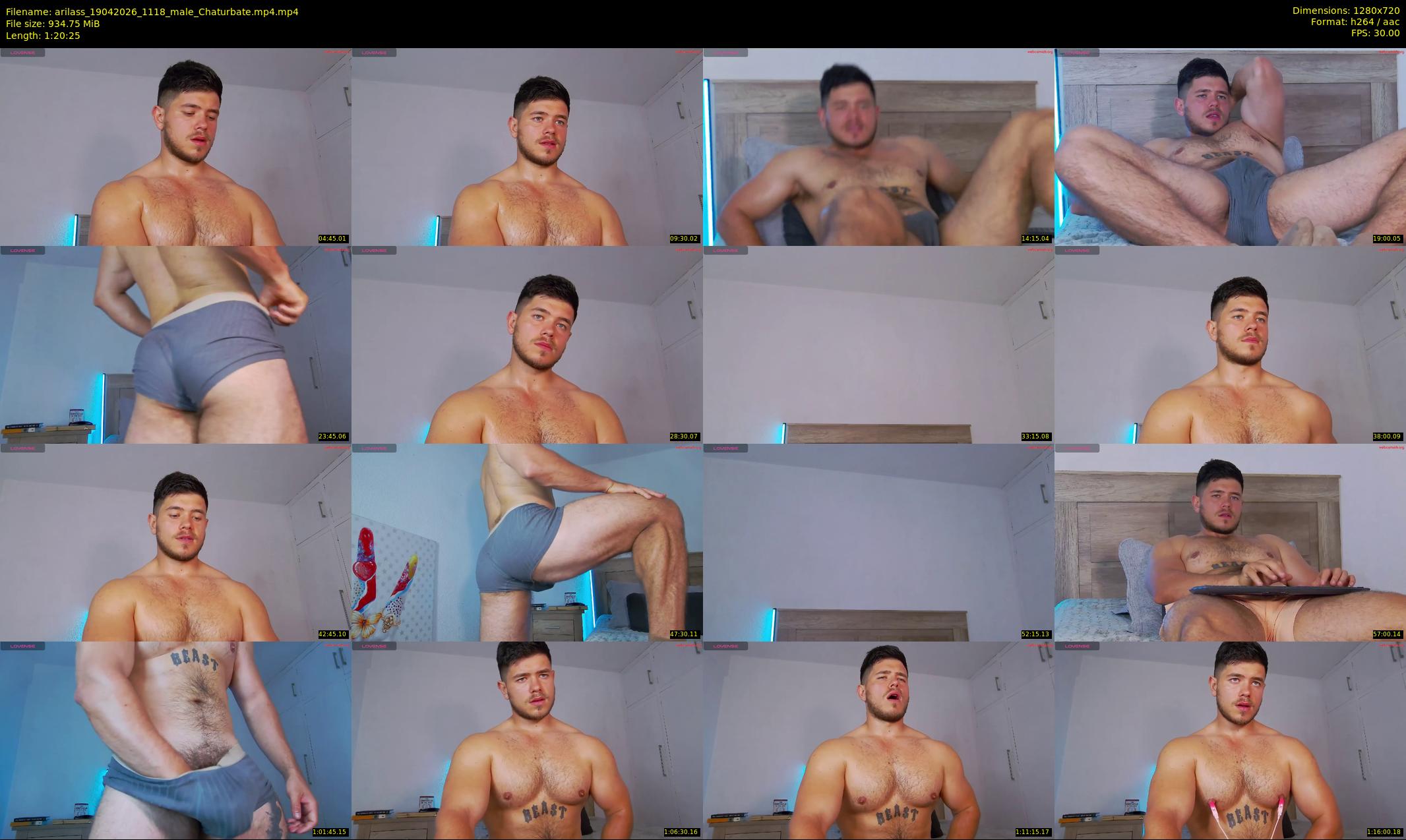 arilass — 81 minute Chaturbate male cam show recording, 720p, Apr 19, 2026