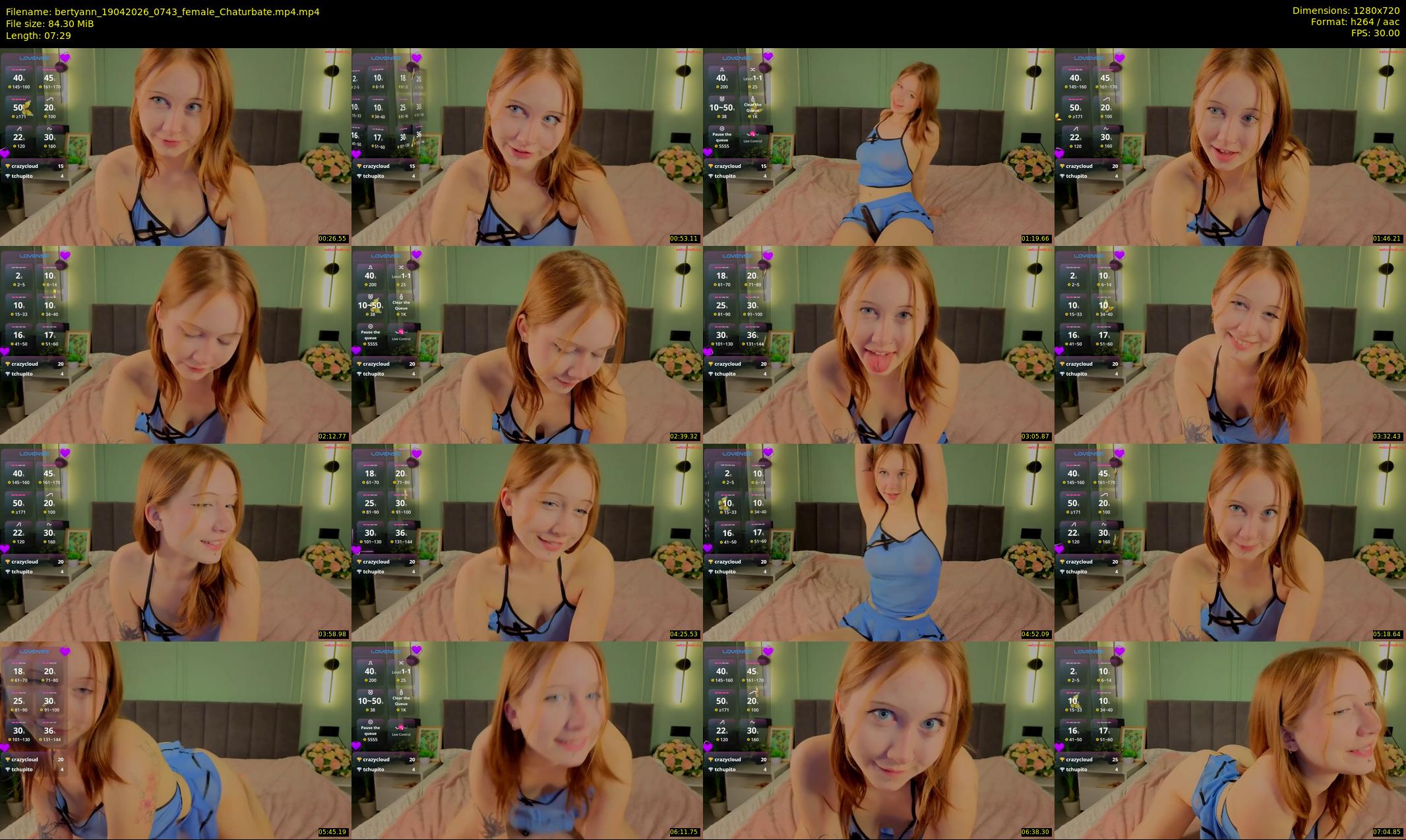 bertyann — 8 minute Chaturbate female cam show recording, 720p, Apr 19, 2026