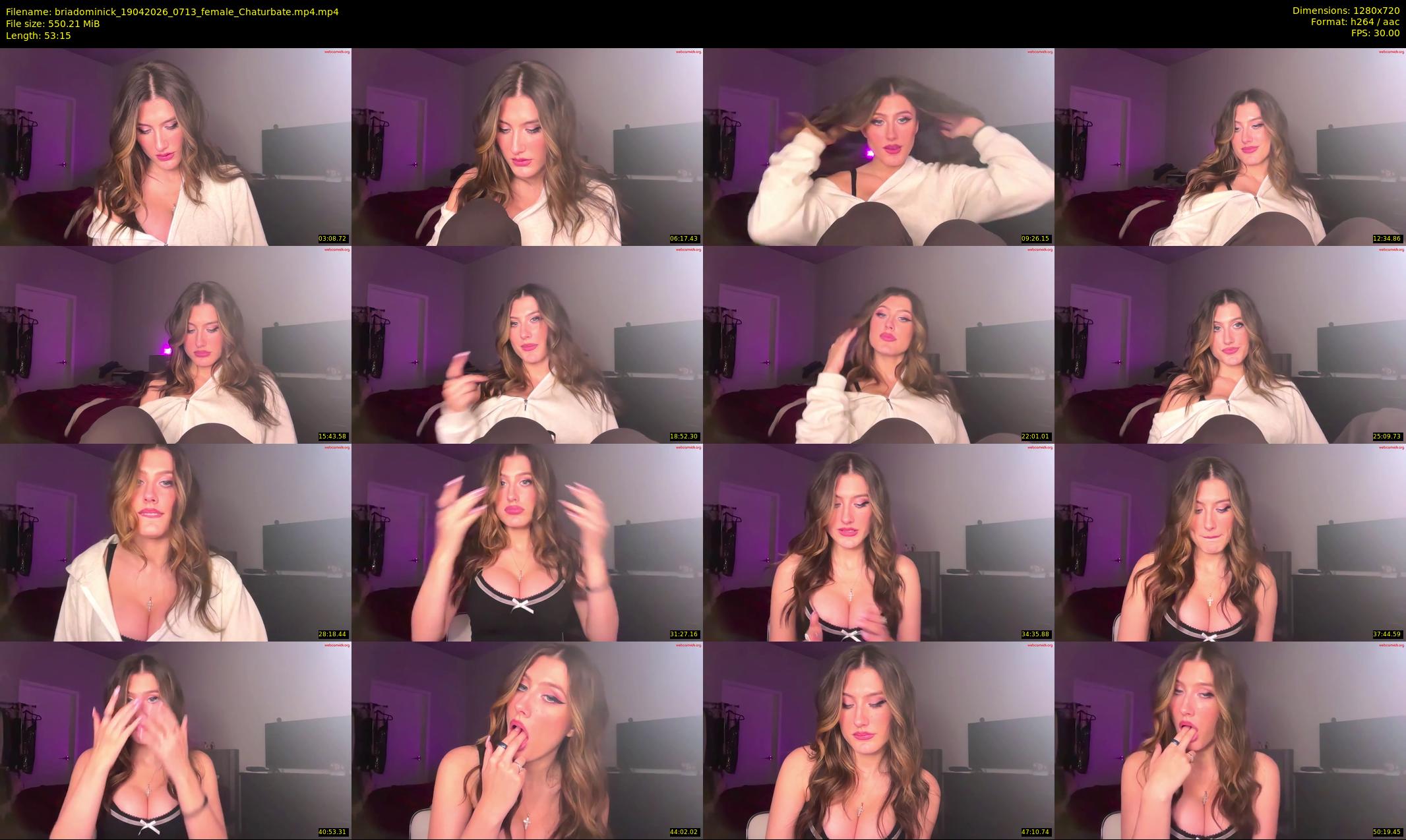 briadominick — 54 minute Chaturbate couple cam show recording, 720p, Apr 19, 2026
