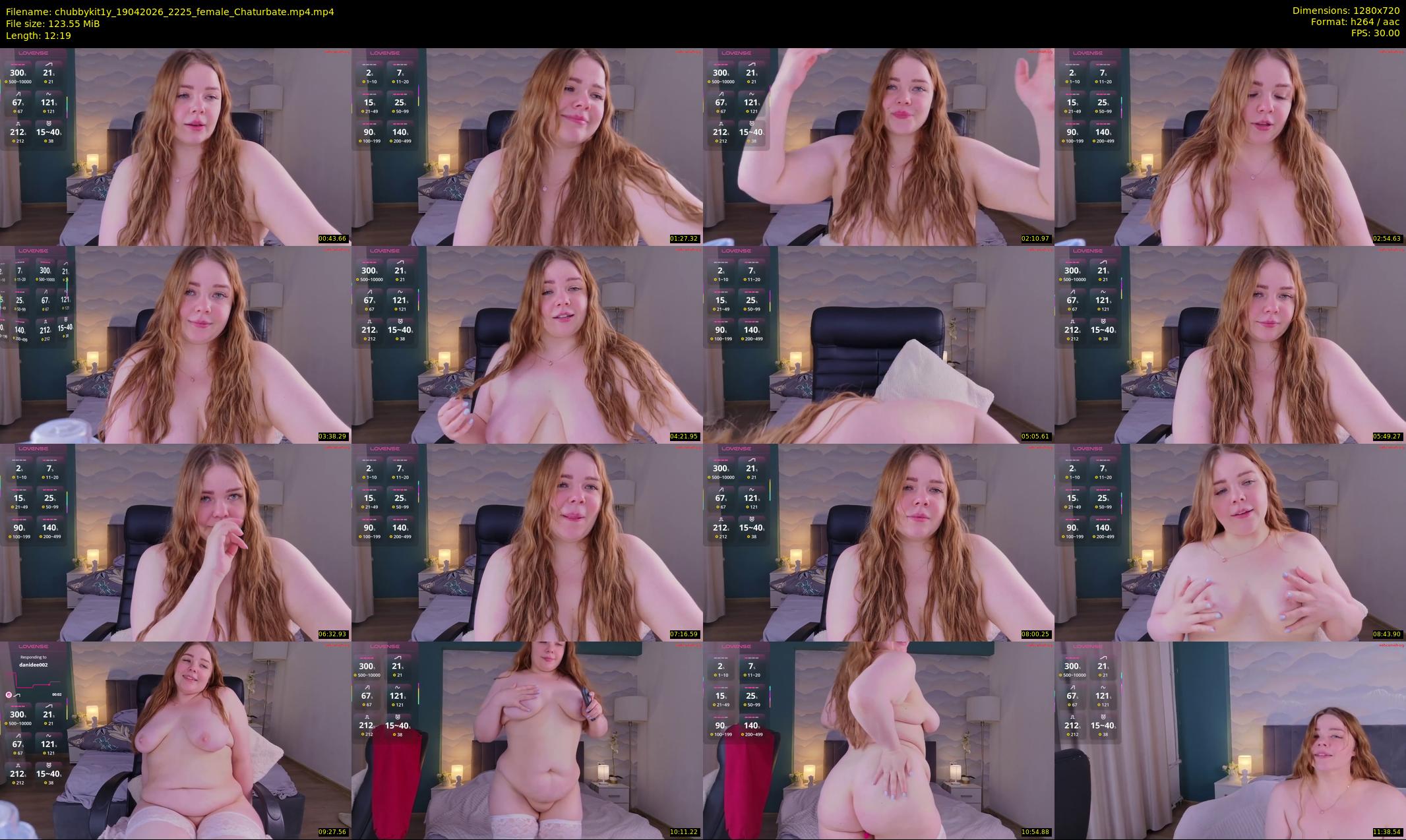 chubbykit1y — 13 minute Chaturbate female cam show recording, 720p, Apr 19, 2026