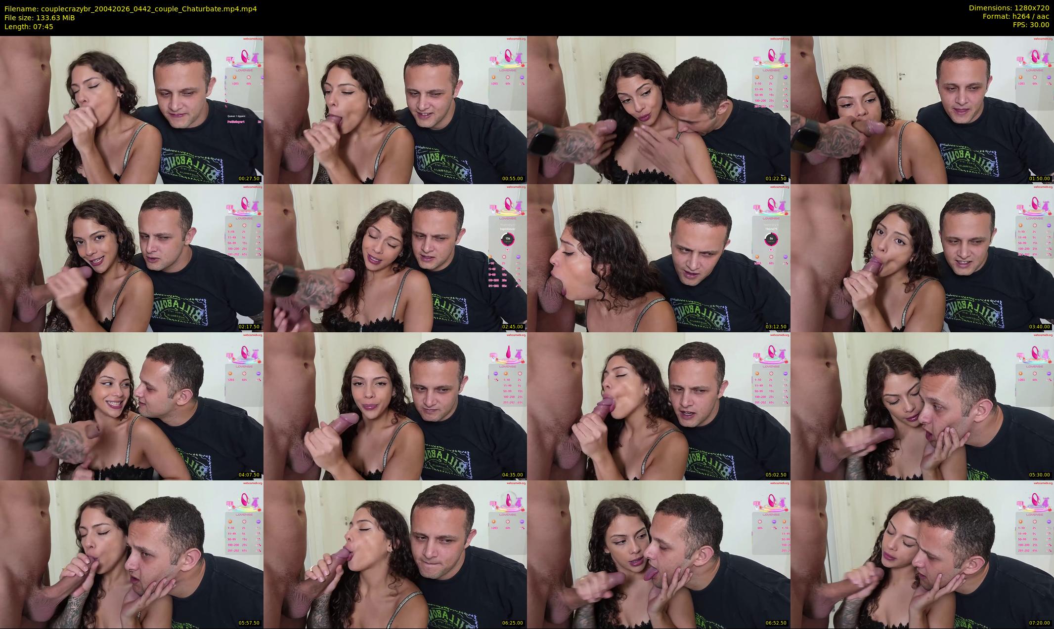 couplecrazybr — 8 minute Chaturbate couple cam show recording, 720p, Apr 20, 2026